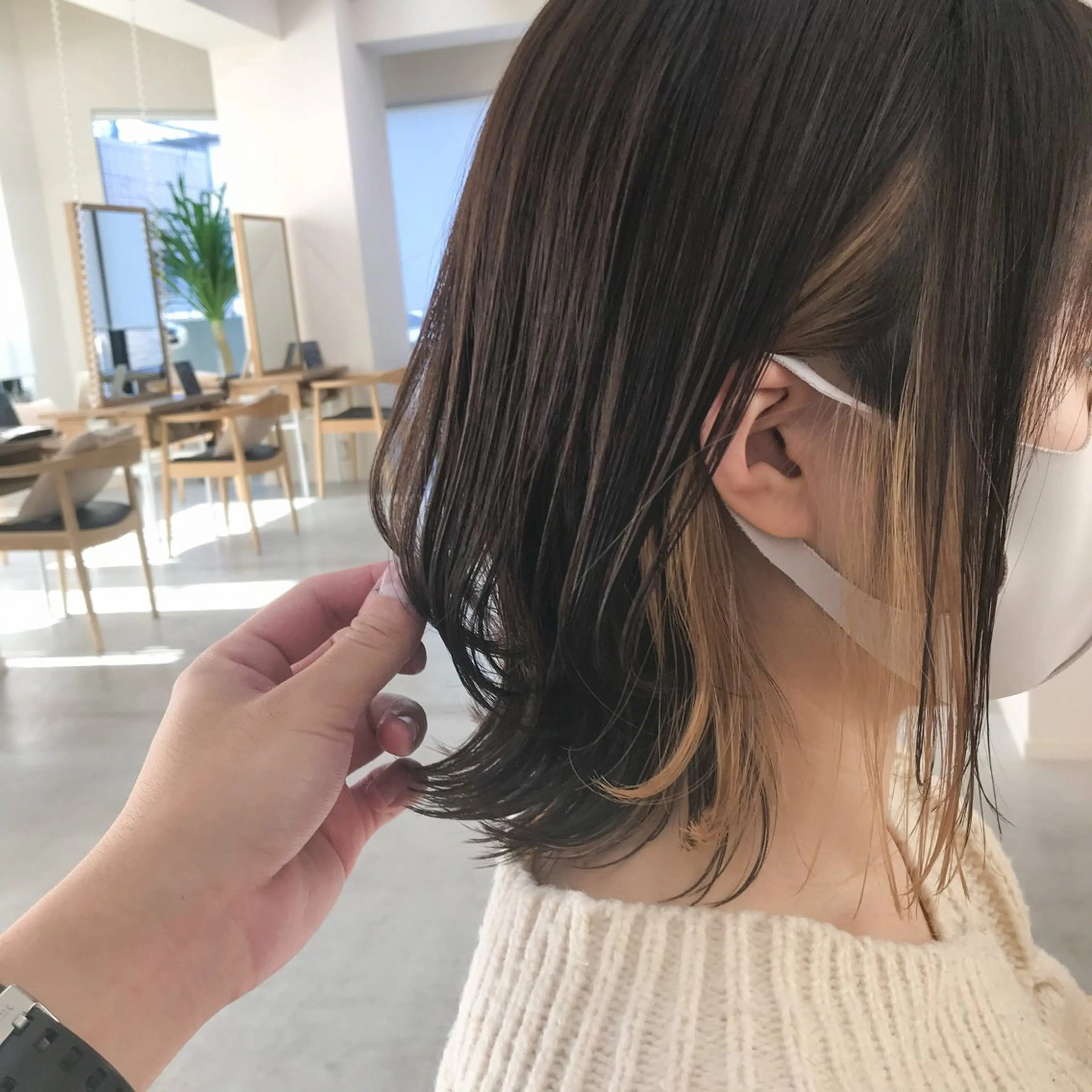 ミディアム カット ヘアカラー トリートメント イメチェンショート 錦糸町AKIRA店長のヘアスタイル