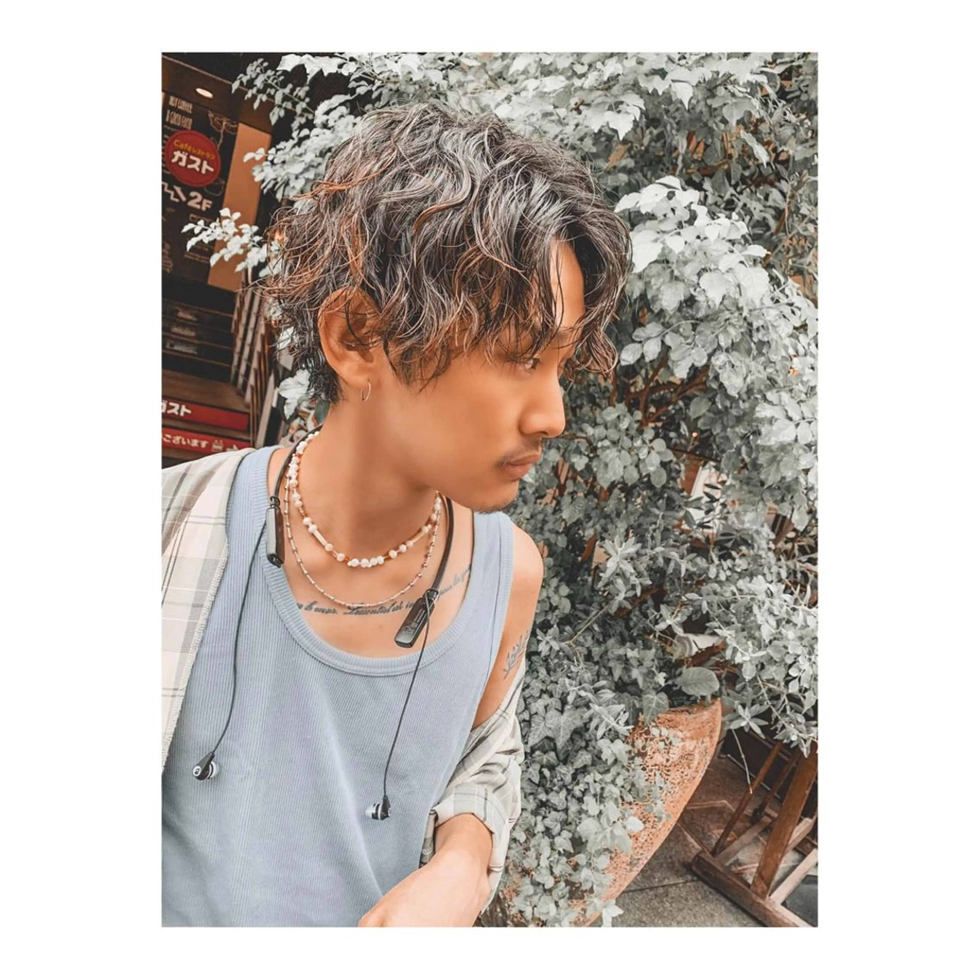 ショート パーマ ヘアアレンジ メンズ カット パーマ ange☞ soutaのヘアスタイル