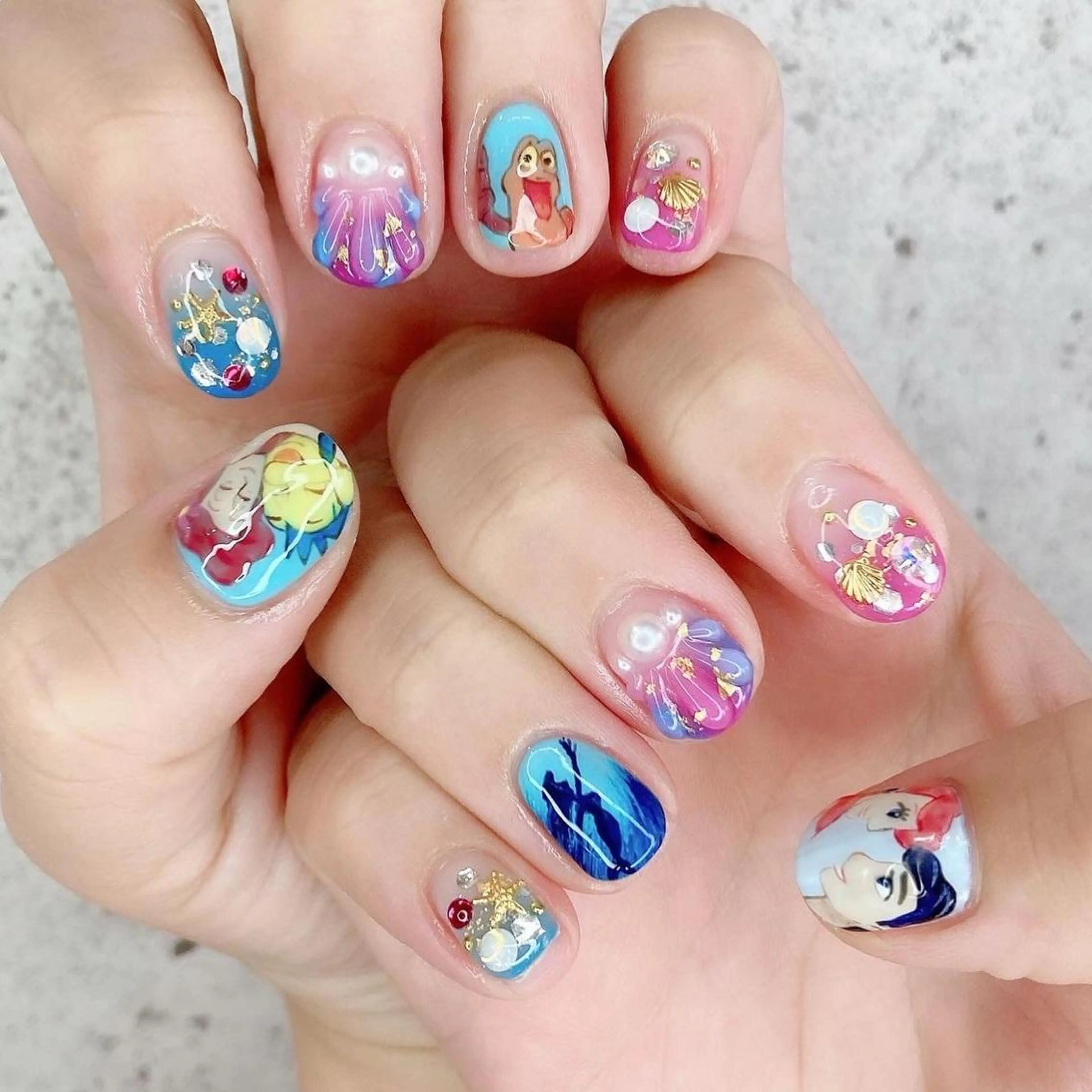 ネイル ジェルネイル パラジェル 夏ネイル Nail Kのネイルデザイン