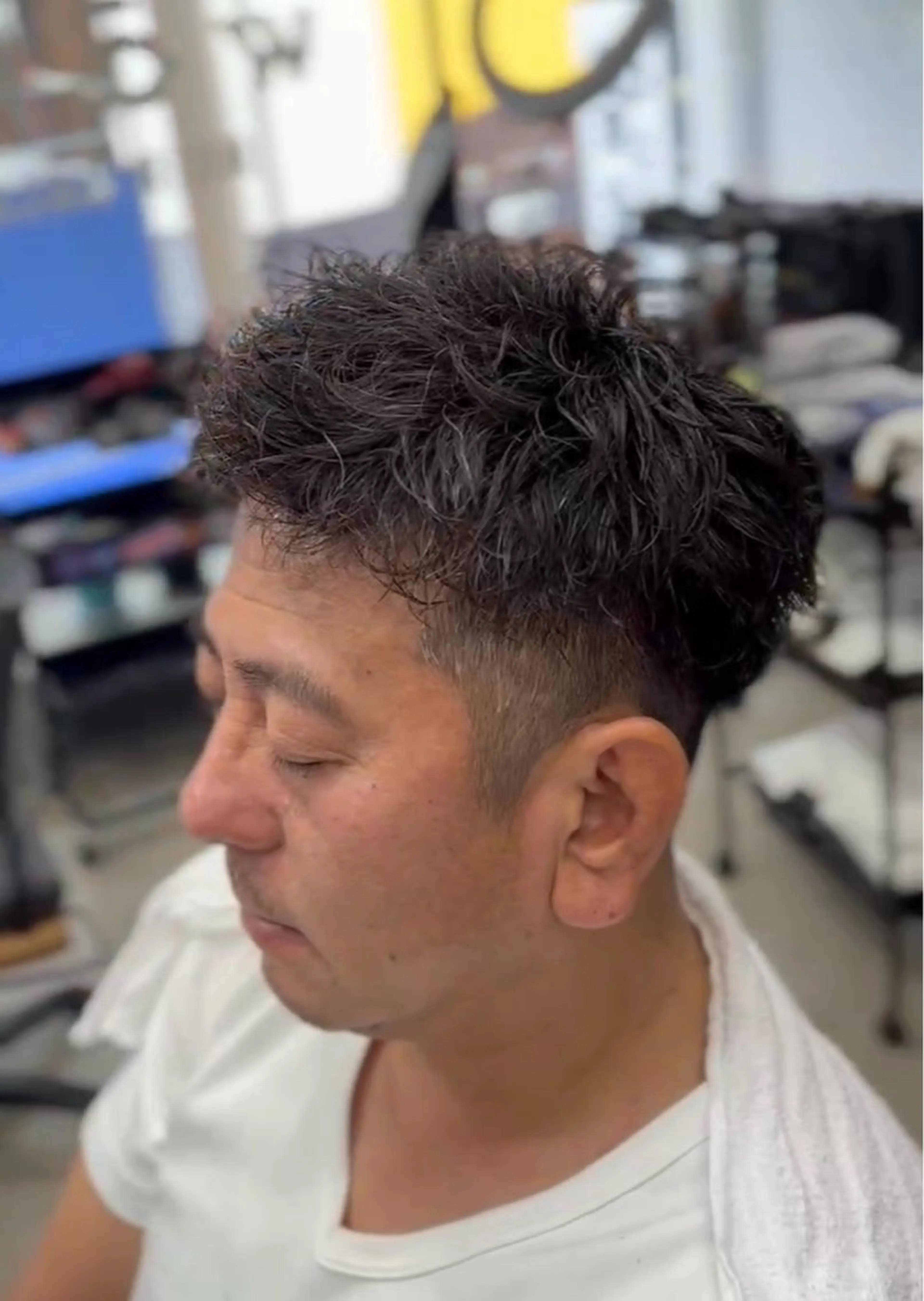 ショート パーマ メンズ カット パーマ メンズ専門サロン wokeのヘアスタイル