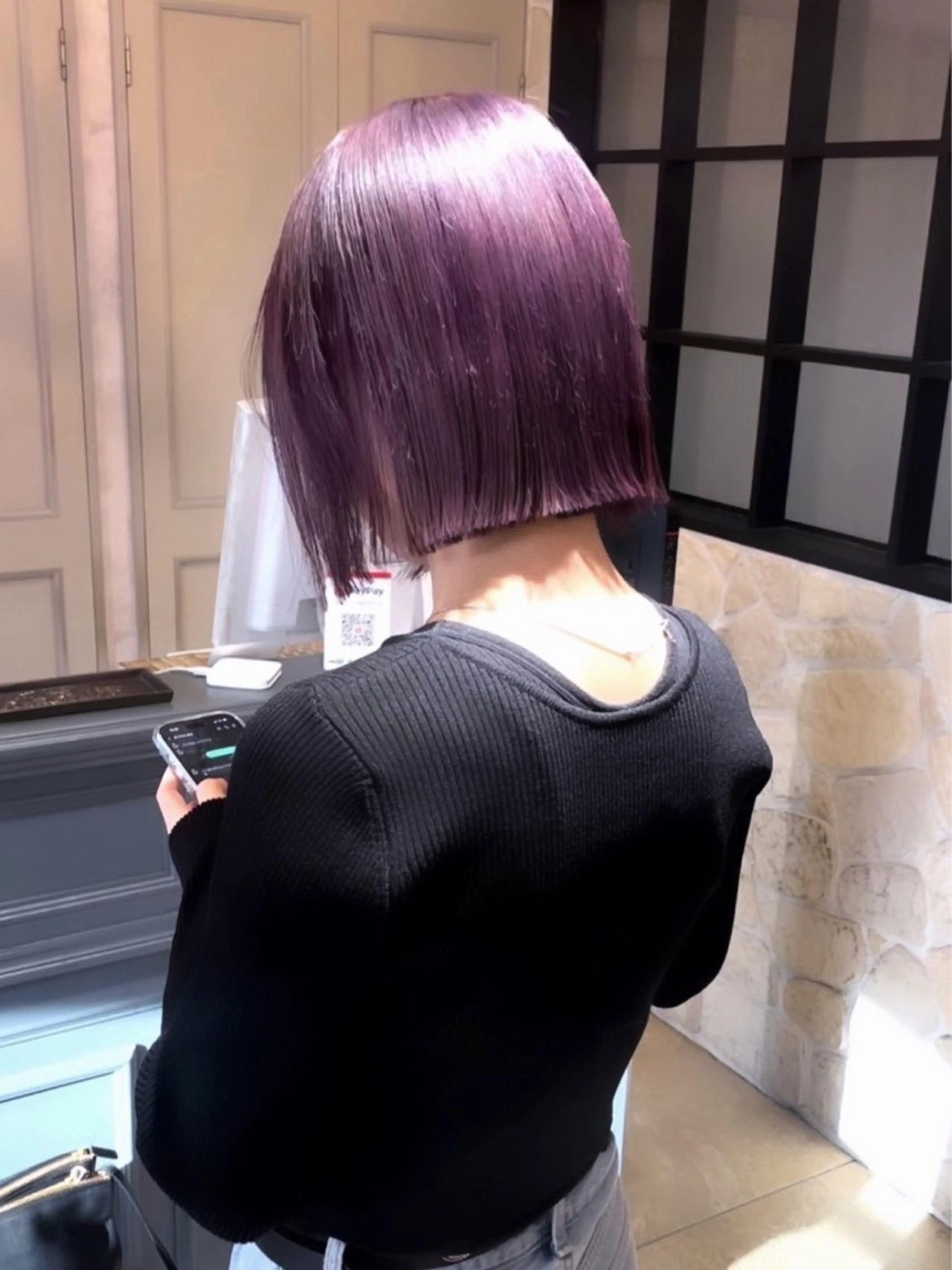 ショート 𝐌𝐨𝐞/透明感 暖色ボブ🤍のヘアスタイル