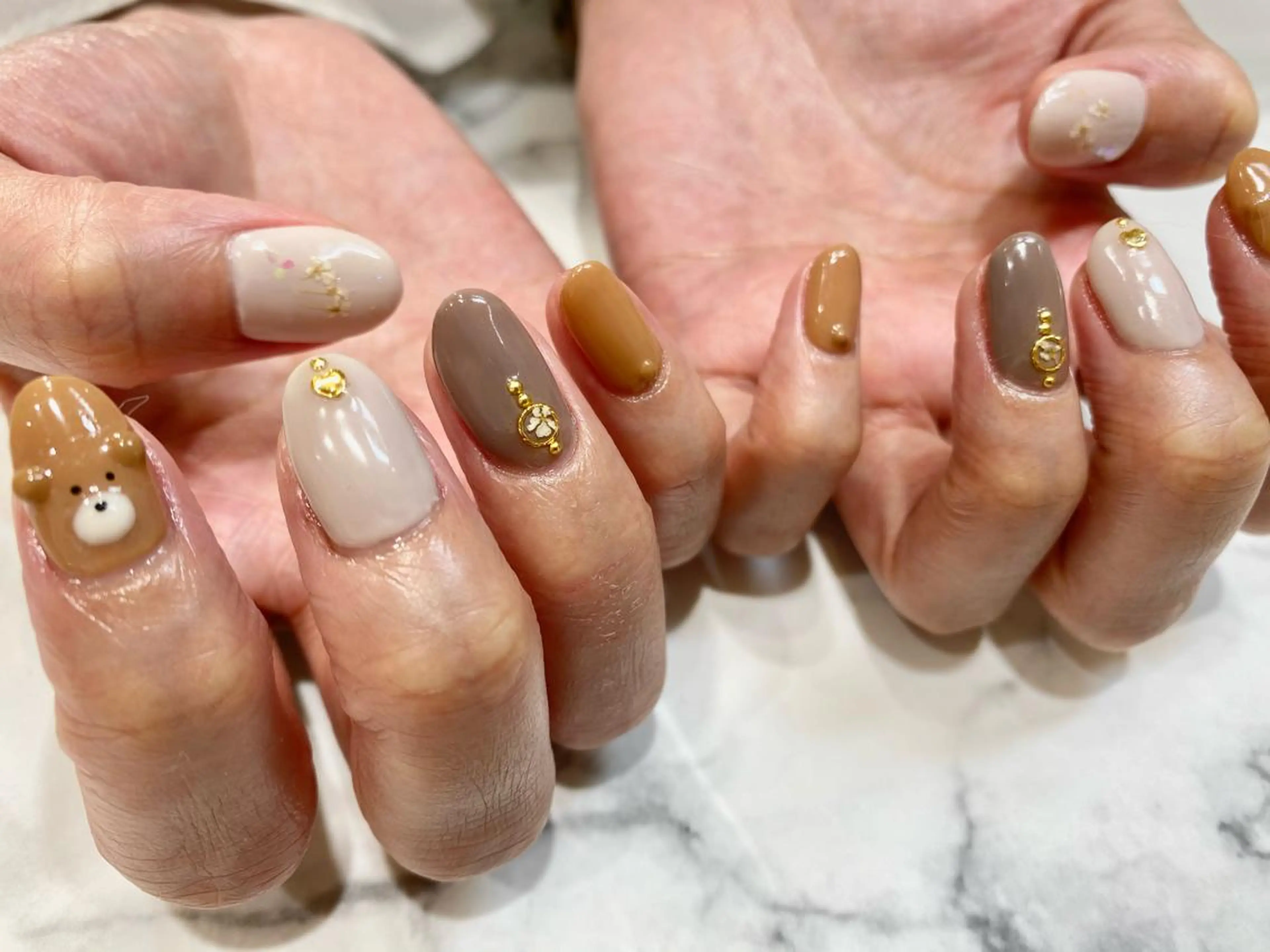 ネイル フラワーネイル ぷっくりネイル 春ネイル JurerEye☆ Marikoのネイルデザイン