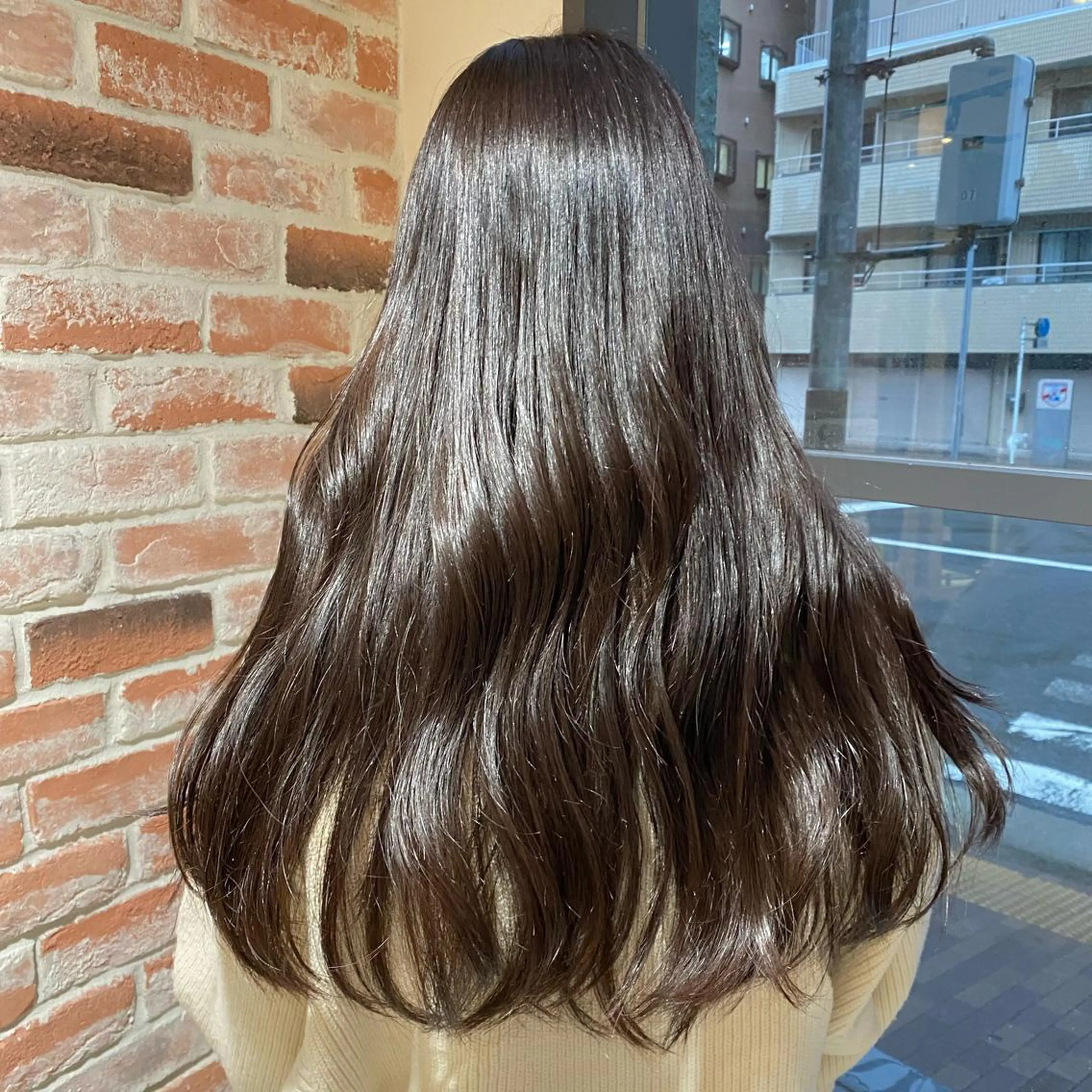 ロング カラー ブラウンカラー 透明感カラー ラベンダーカラー 関口 桃花🌷 暖色カラーのヘアスタイル