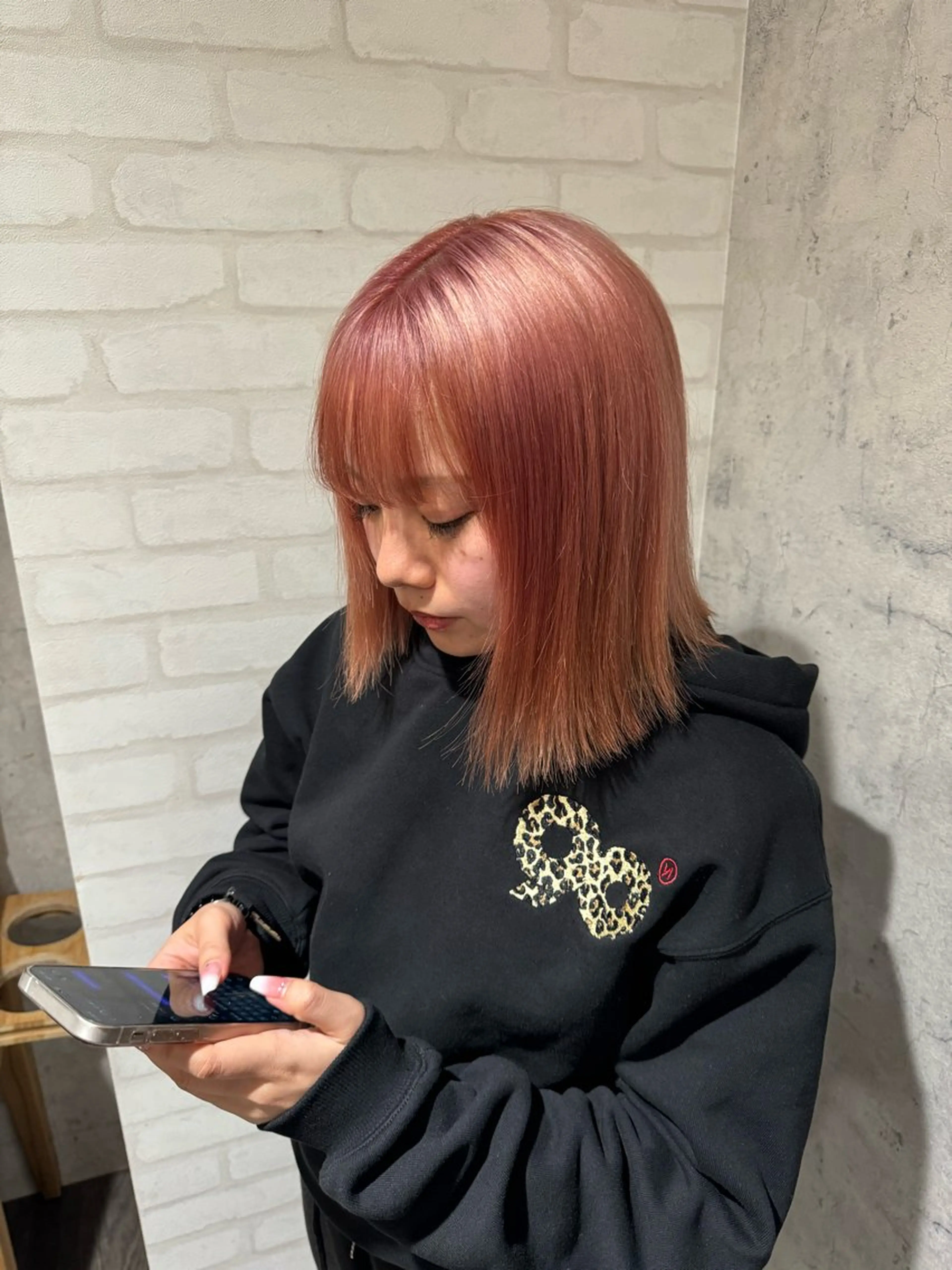 ミディアム カラー ブリーチ ピンクカラー Afinar ✨Masakiのヘアスタイル