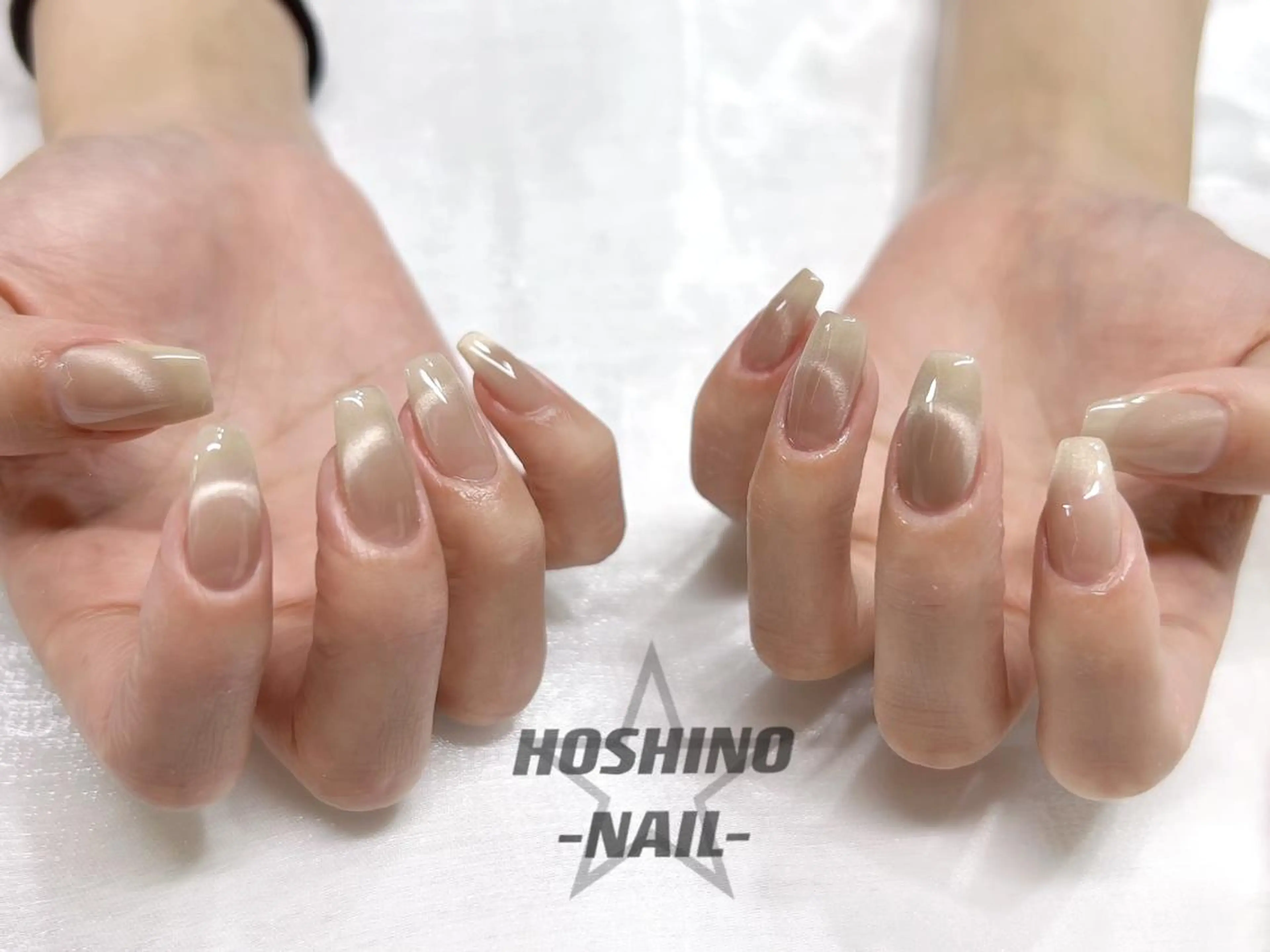 ネイル フレンチネイル キラキラネイル マグネットネイル マグネットフレンチ オフィスネイル ハンドネイル ★HOSHINO NAIL★ナナミのネイルデザイン