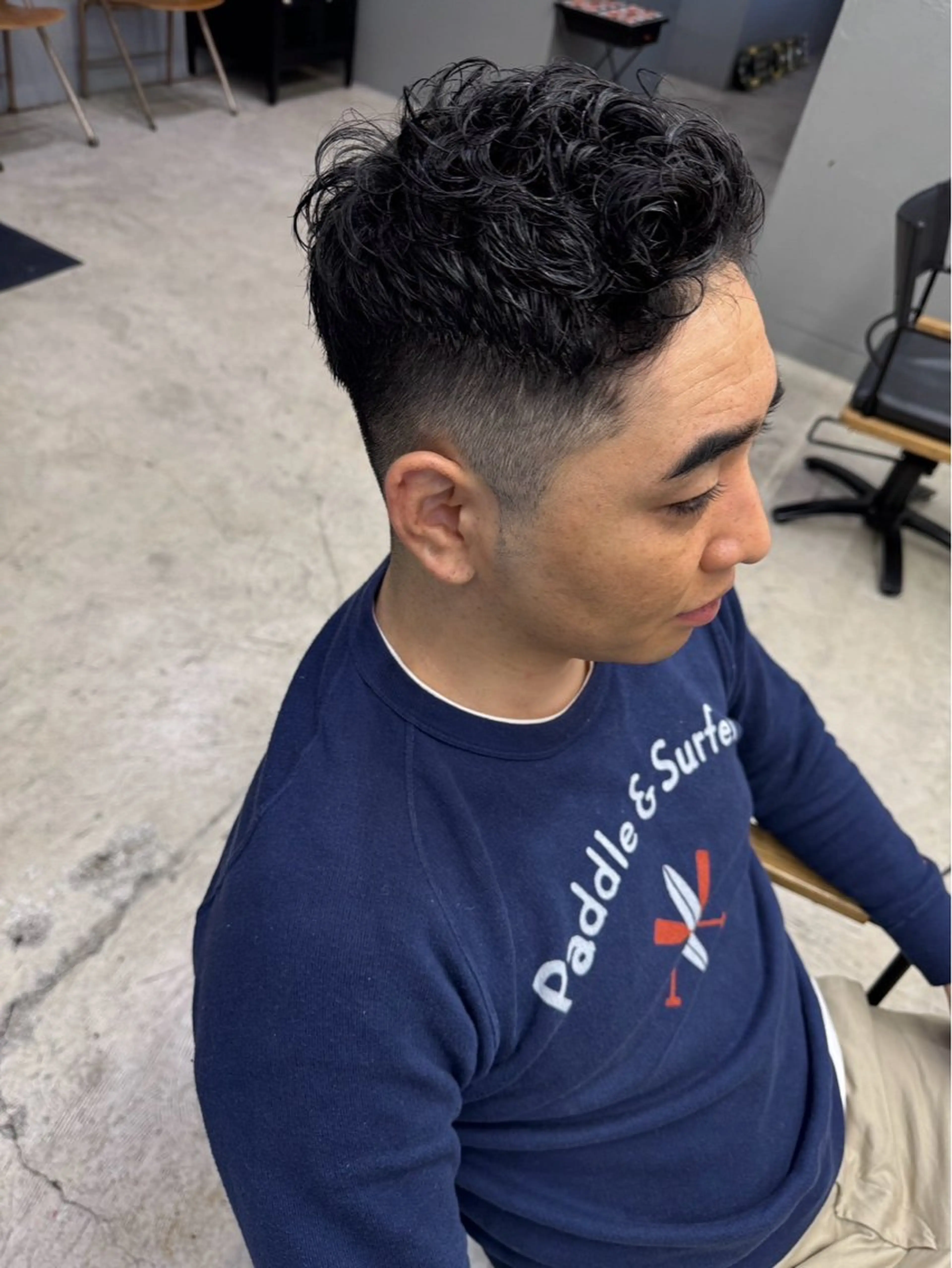 ショート パーマ メンズ カット パーマ メンズ専門サロン wokeのヘアスタイル
