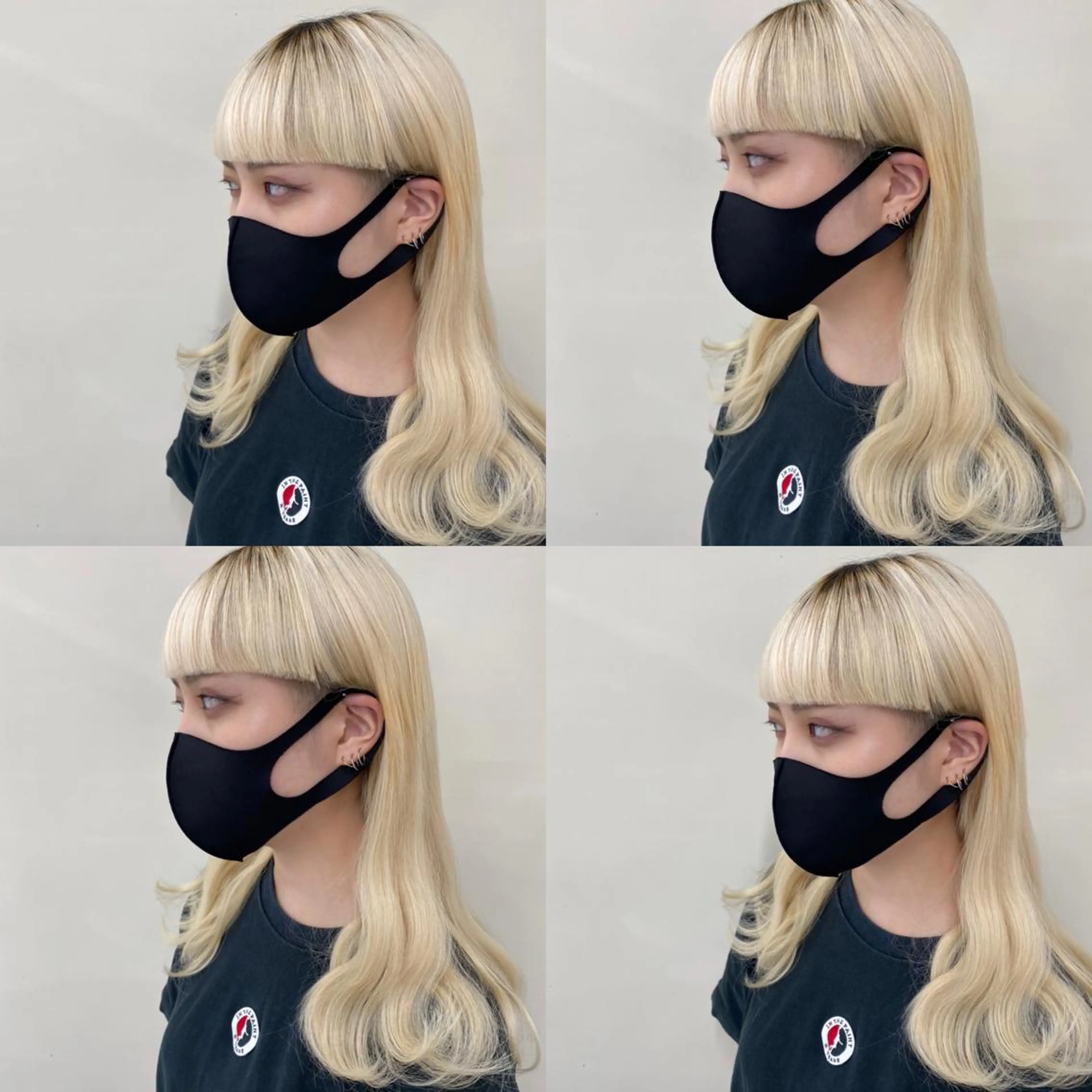 カラー カット エクステ エクステ ハイトーン 💭黒崎ハルカのヘアスタイル