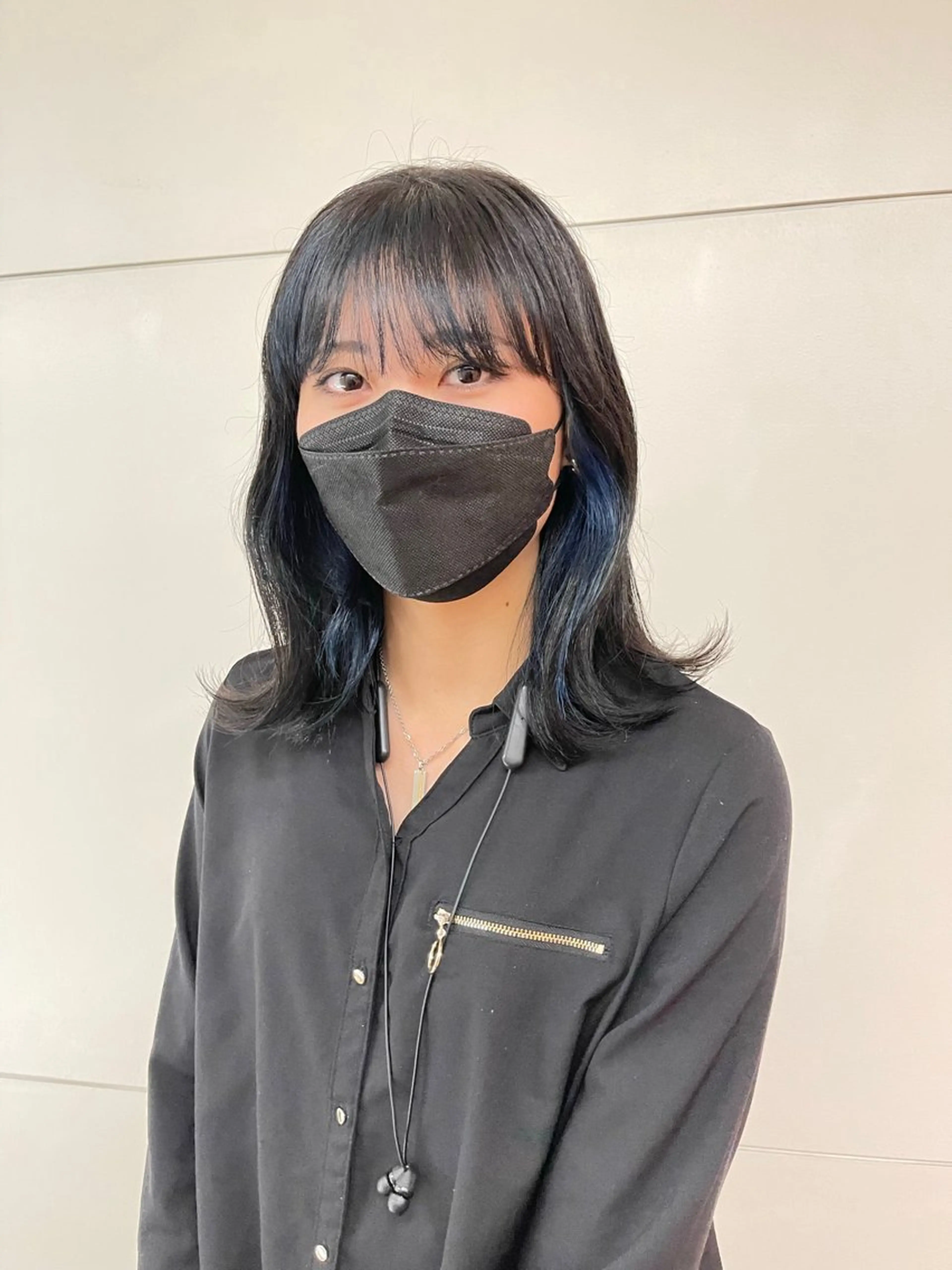 ミディアム カラー ブルーカラー ヘアカラー 透明感カラー/艶髪/ エクステ/HIROのヘアスタイル