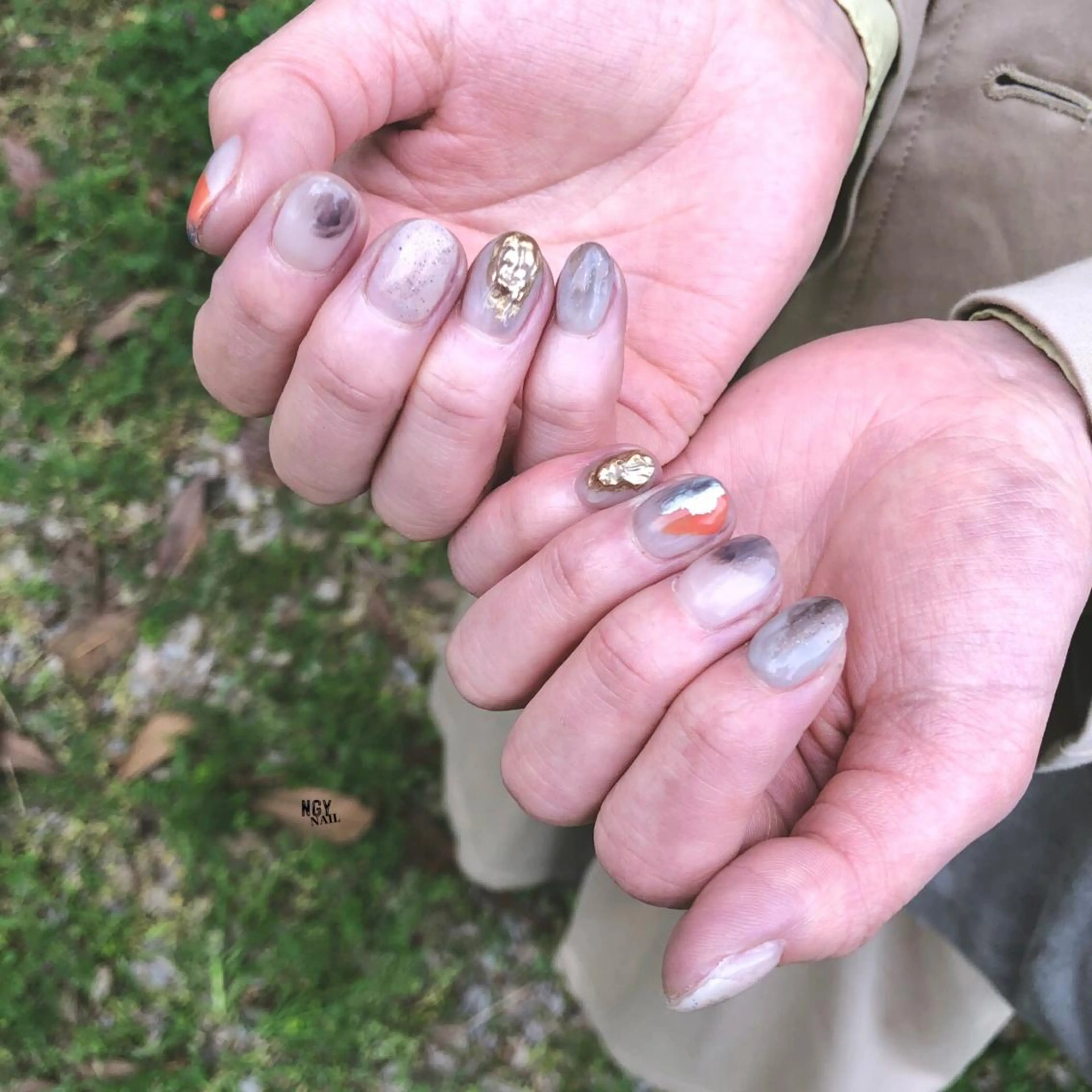 ネイル ジェルネイル ミラーネイル ニュアンスネイル パラジェル ハンドネイル NAIL NOWのネイルデザイン