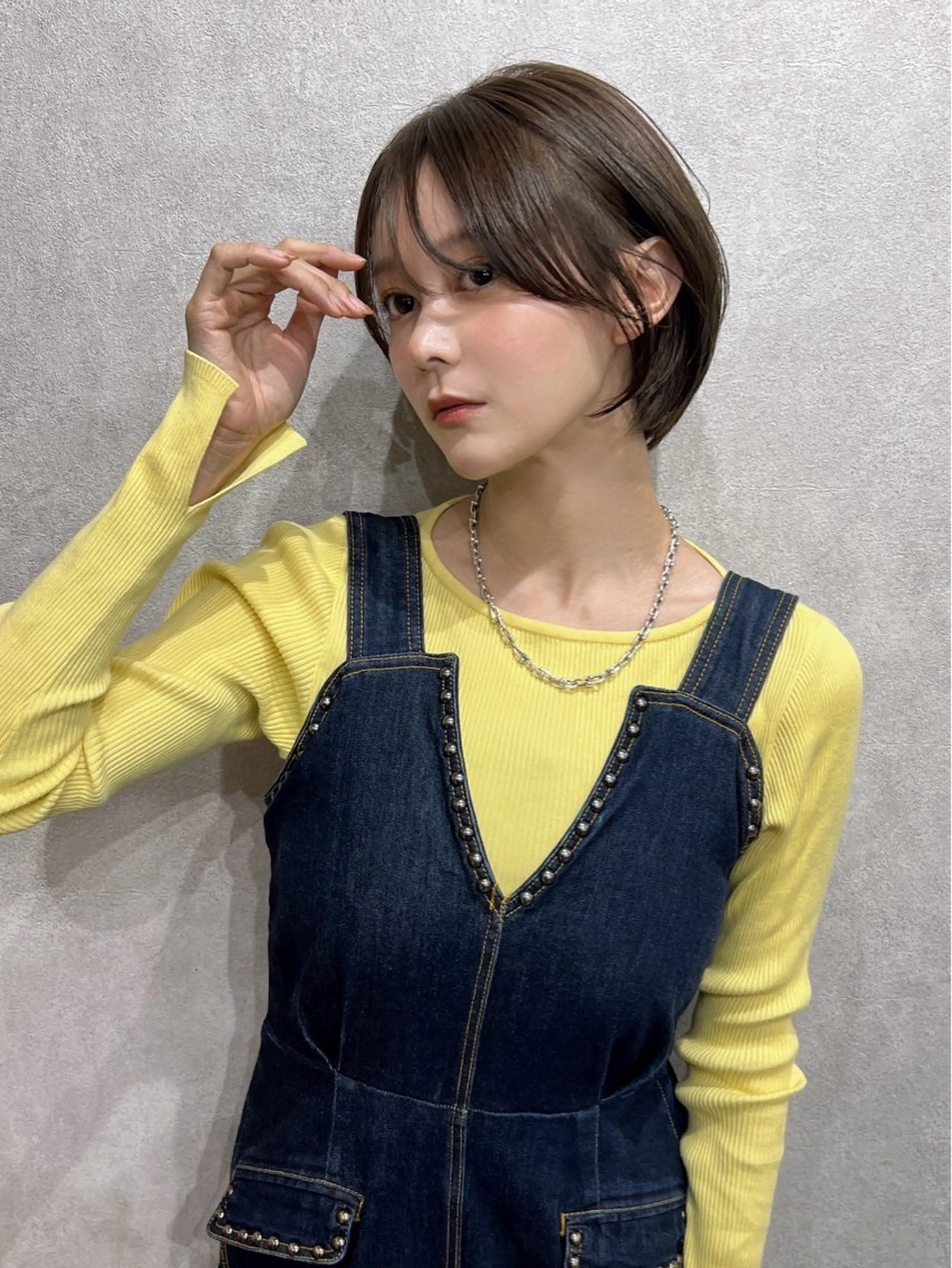 ショート ショートヘア カット ヘアカラー トリートメント AiM エイム　韓国レイヤーのヘアスタイル