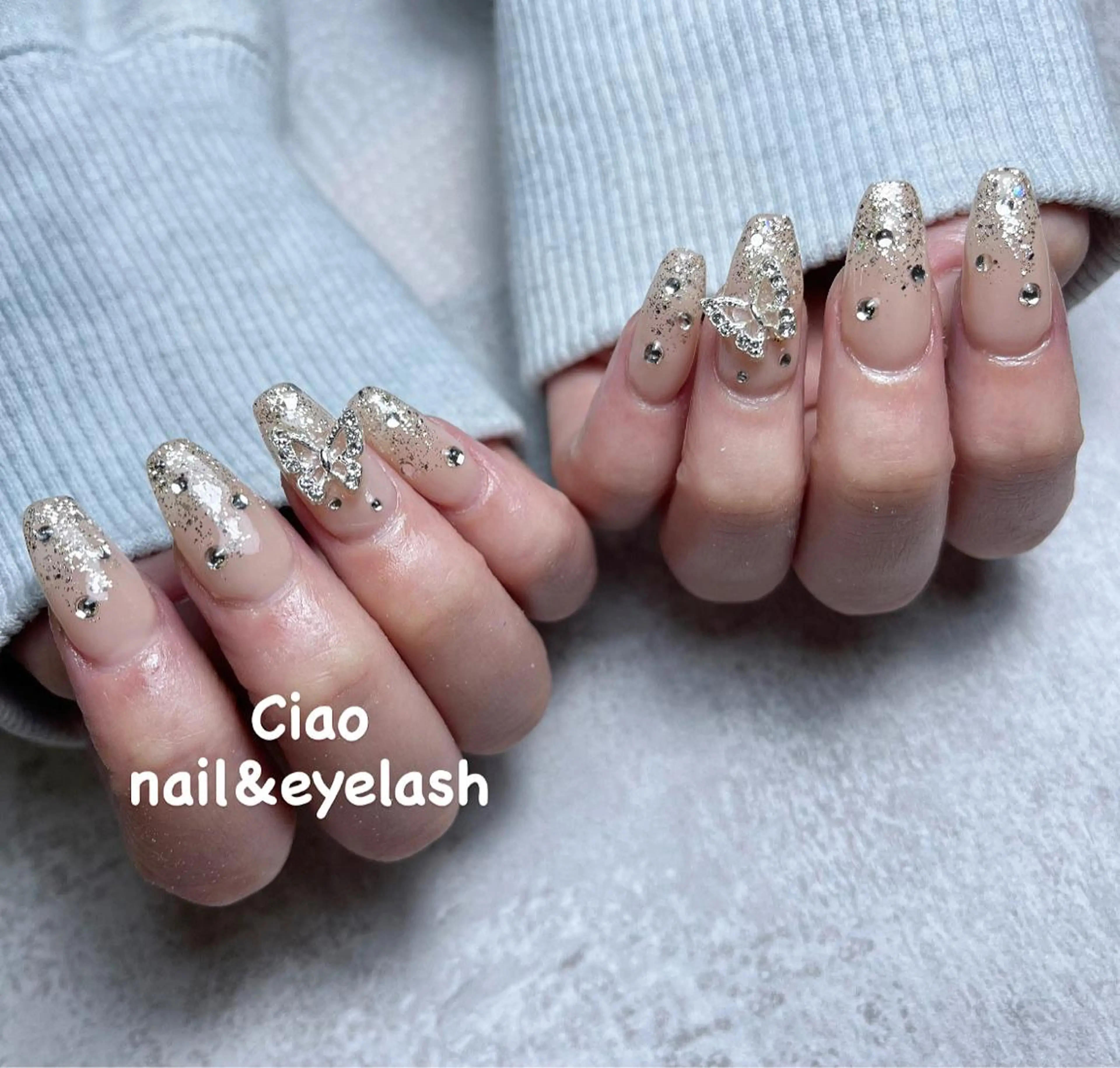 ネイル アートネイル ジェルネイル グラデーション ラメ(グリッター) ラメグラデーション #Amin所属・#Amin nail salonのネイルデザイン