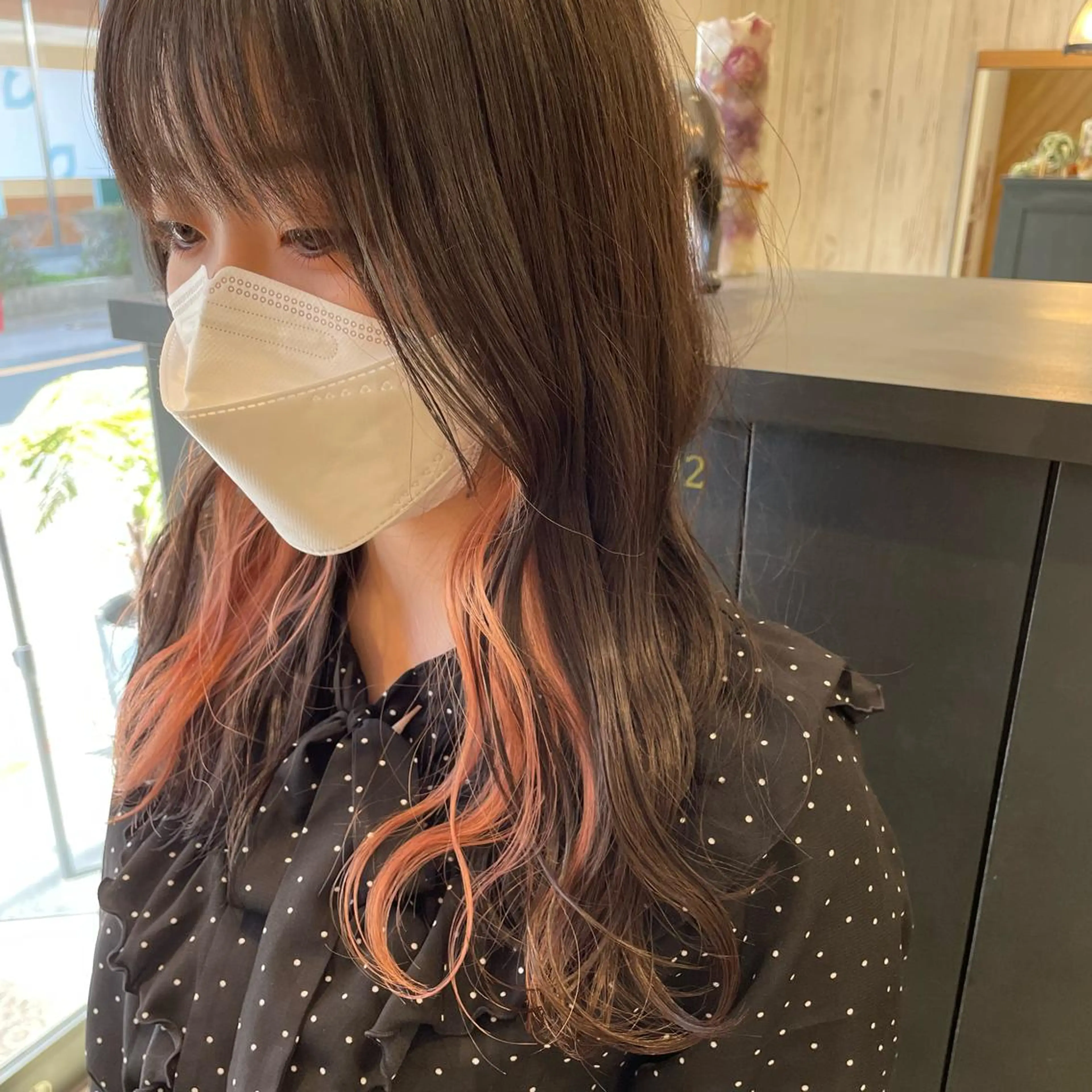 ロング カラー 韓国風ヘア 細沼 葵のヘアスタイル