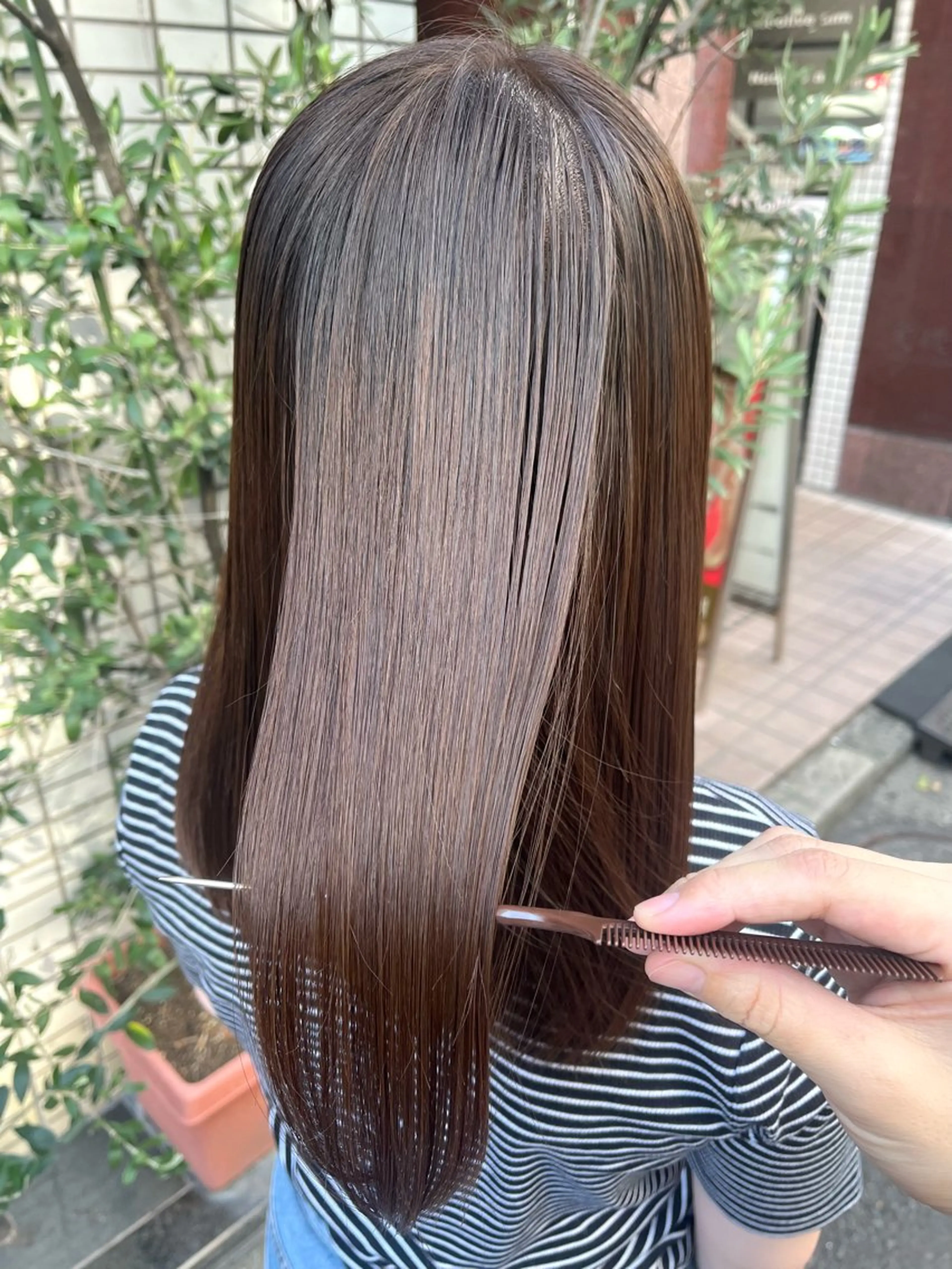 セミロング カラー 髪質改善 トリートメント ヘアカラー トリートメント ベージュ／ボブ ／ストレートのその他イメージ