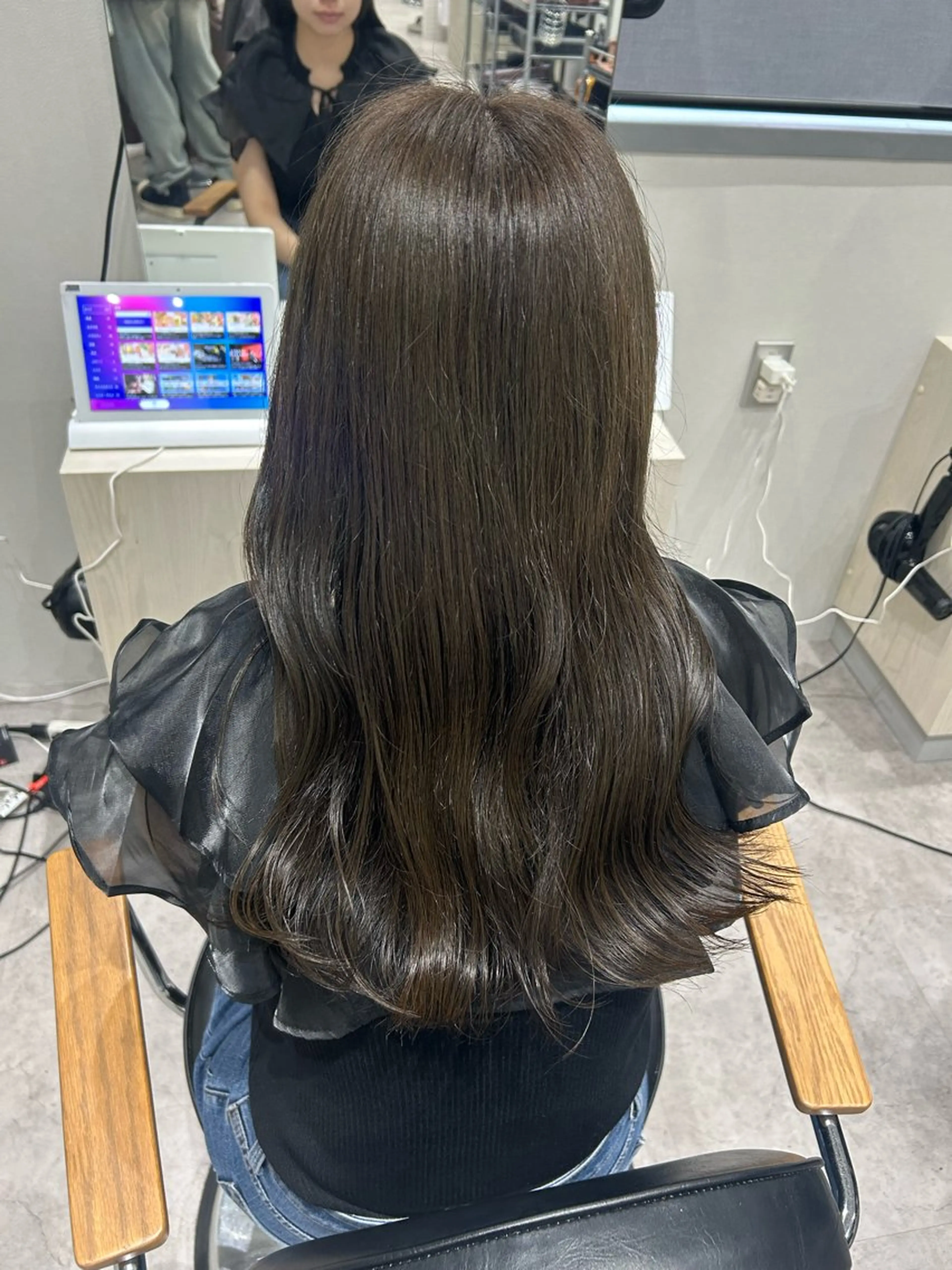 セミロング カラー ヘアアレンジ グレージュ オリーブグレージュ オリーブグレー ヘアカラー ボブ /ニュアンス/ satomi🧸💖のヘアスタイル