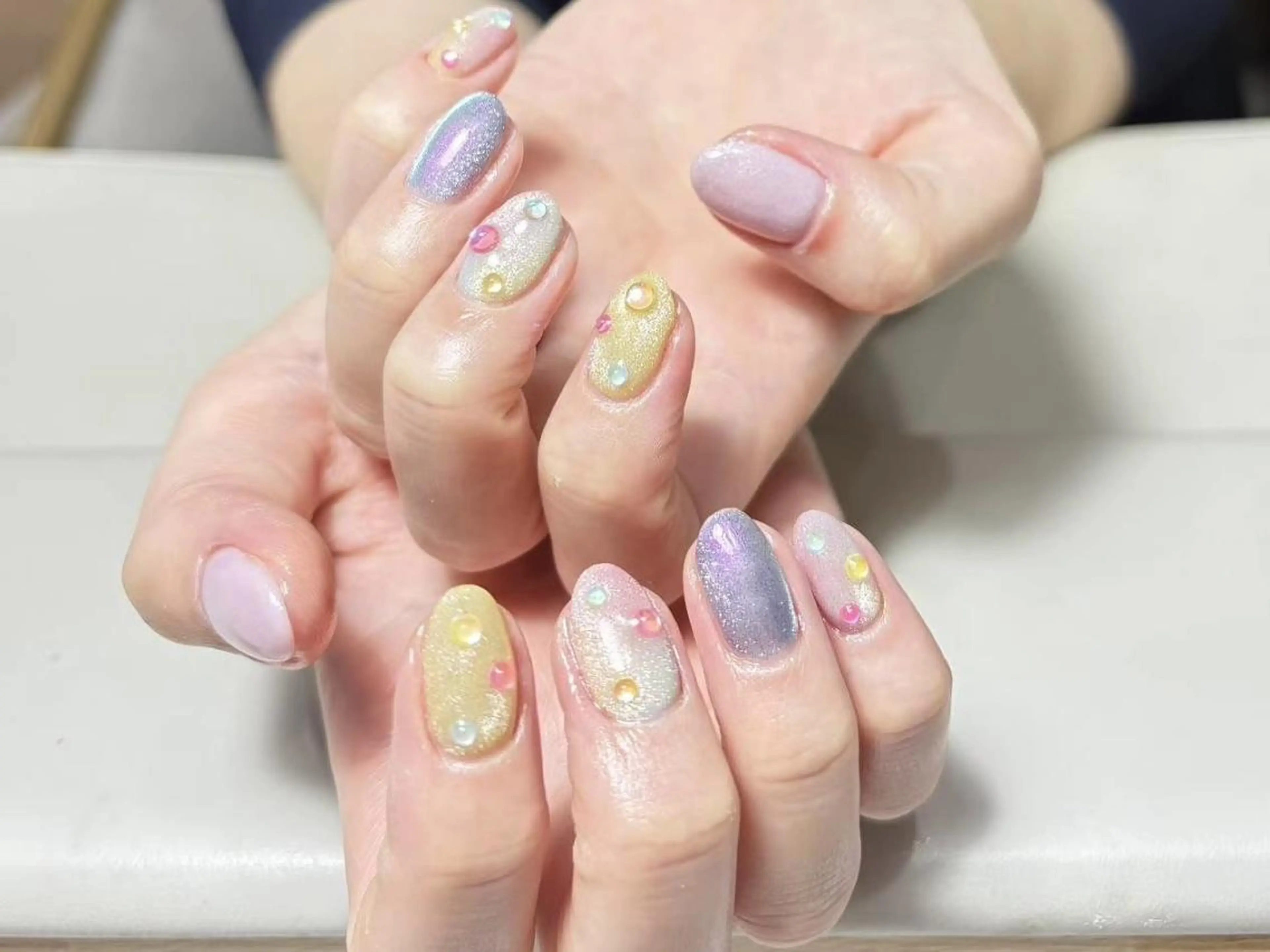 ネイル フットネイル フレンチネイル ジェルネイル ガラスフレンチ 韓国ネイル MoriseNail 表参道 Ninaになのネイルデザイン