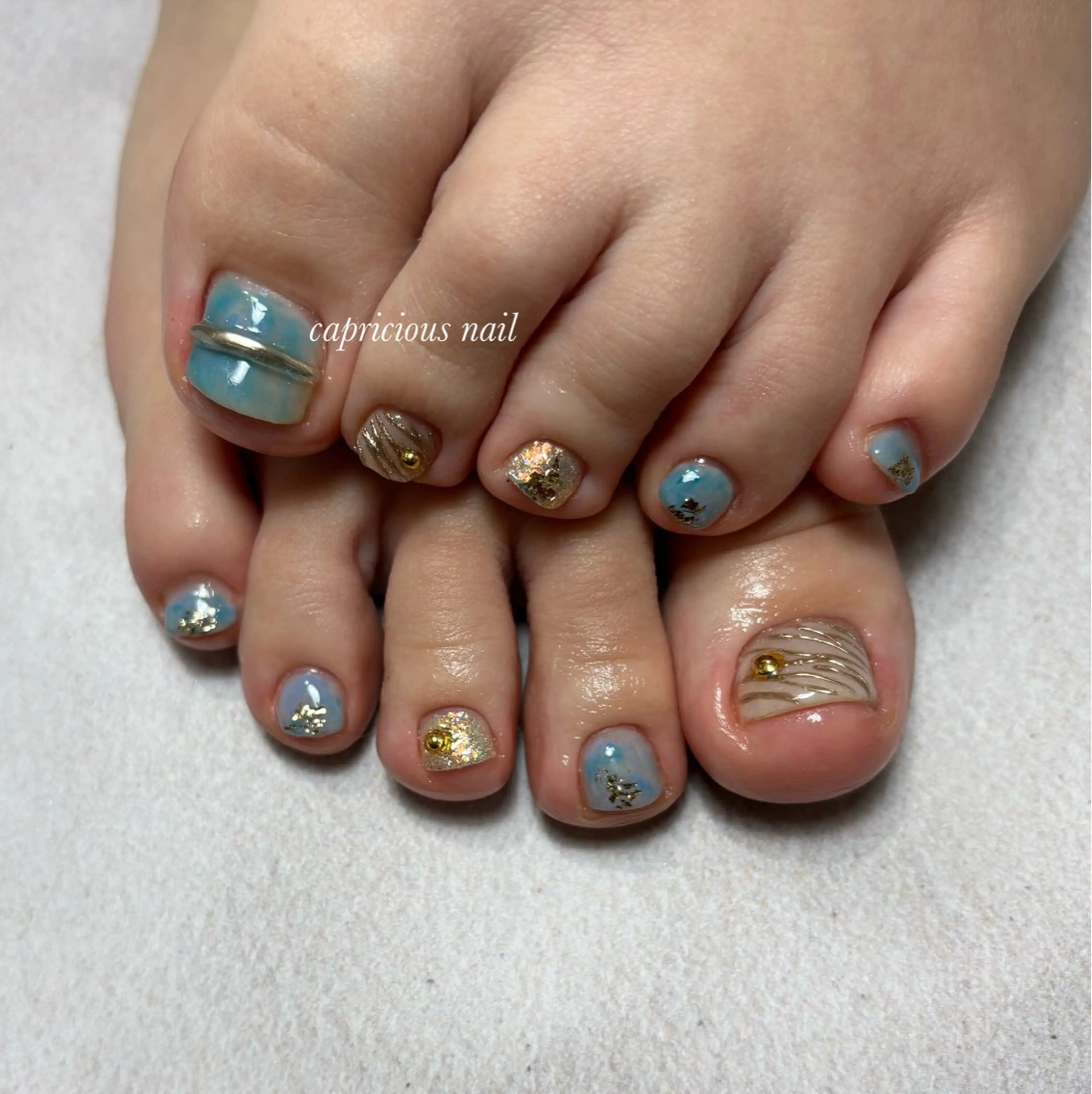 ショート ハンドネイル フットネイル capricious nail★のネイルデザイン