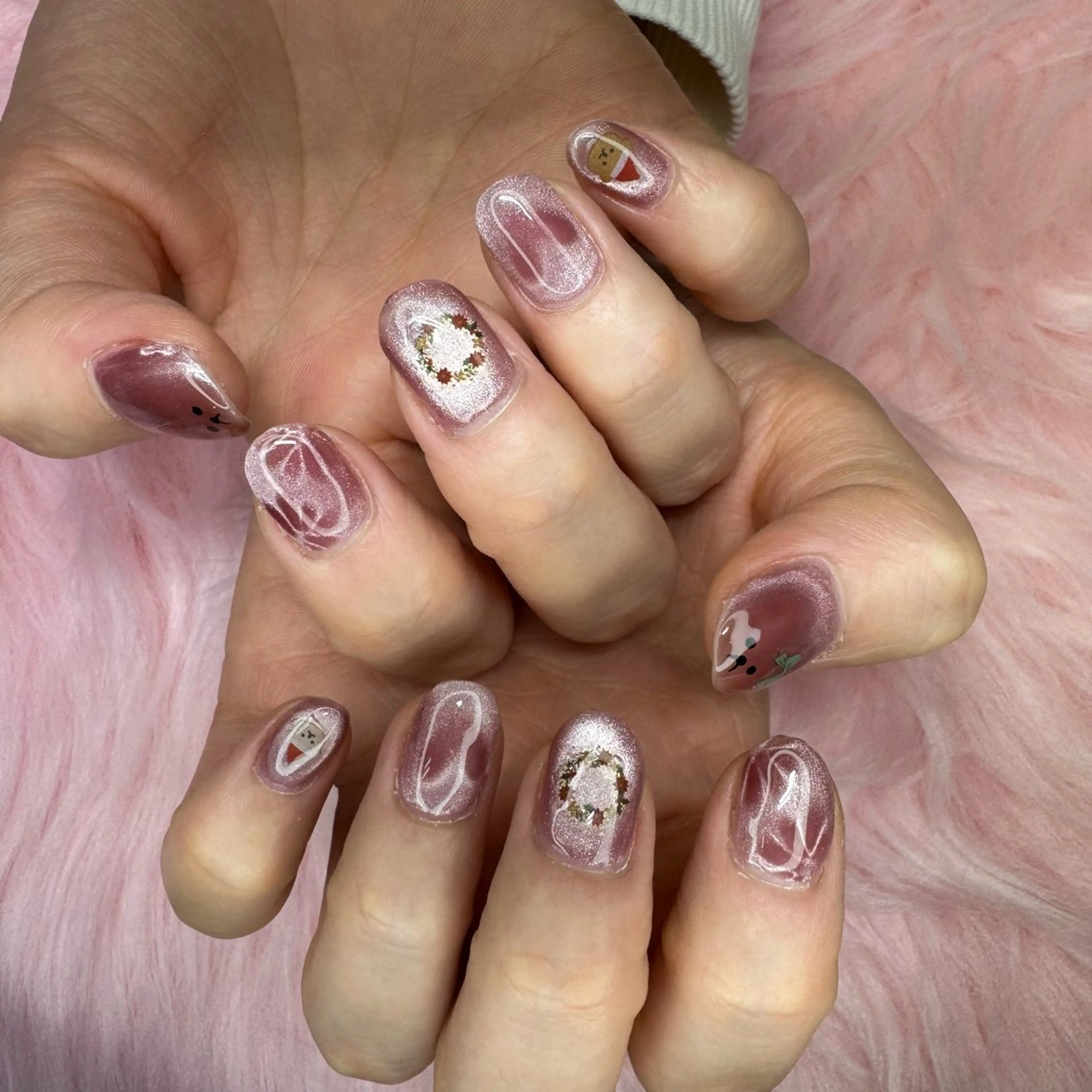 ネイル ハート マグネットネイル ハンドネイル nail spaß所属・WAKALU .のネイルデザイン