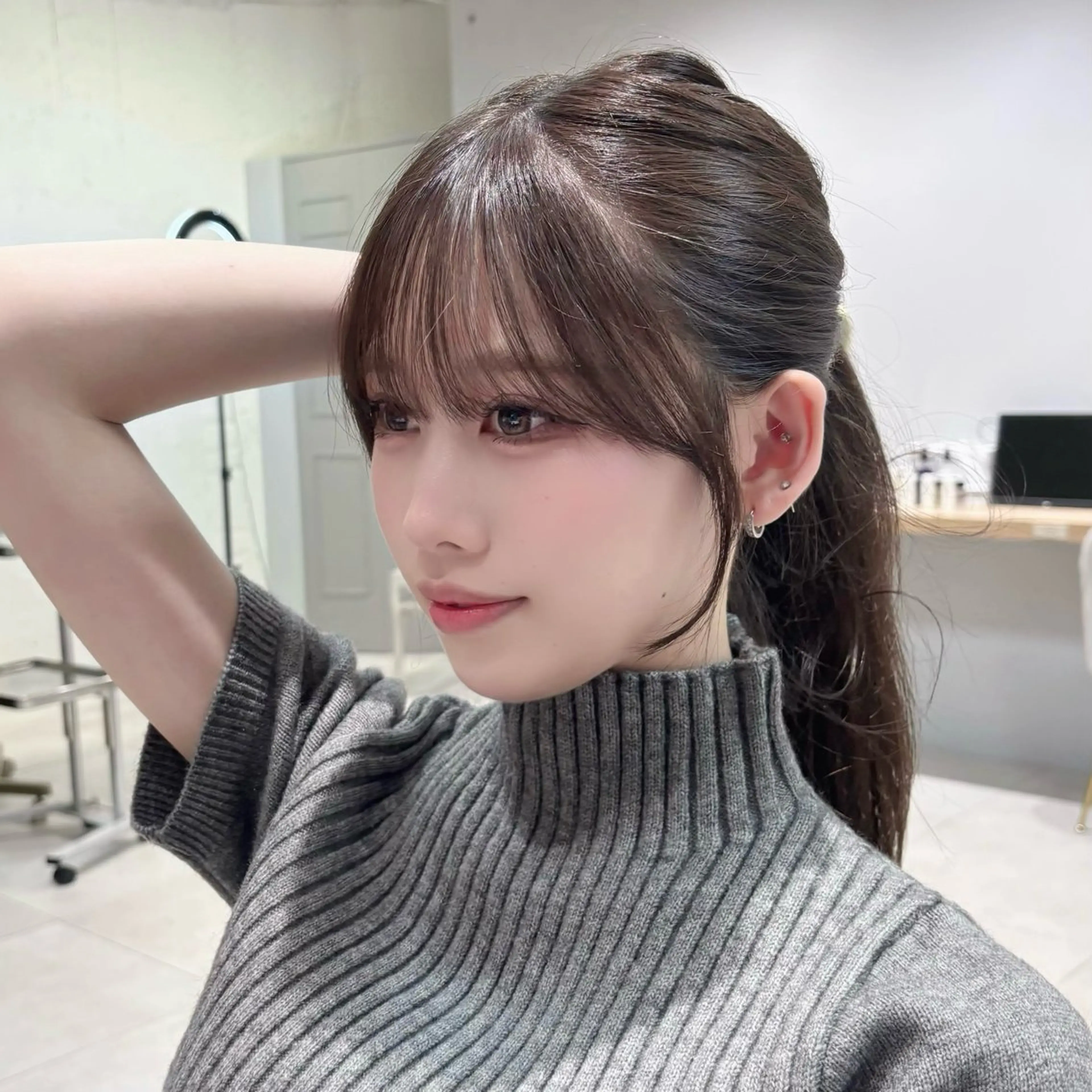 ロング カット ヘアカラー トリートメント 髪質改善 竹川裕太のヘアスタイル