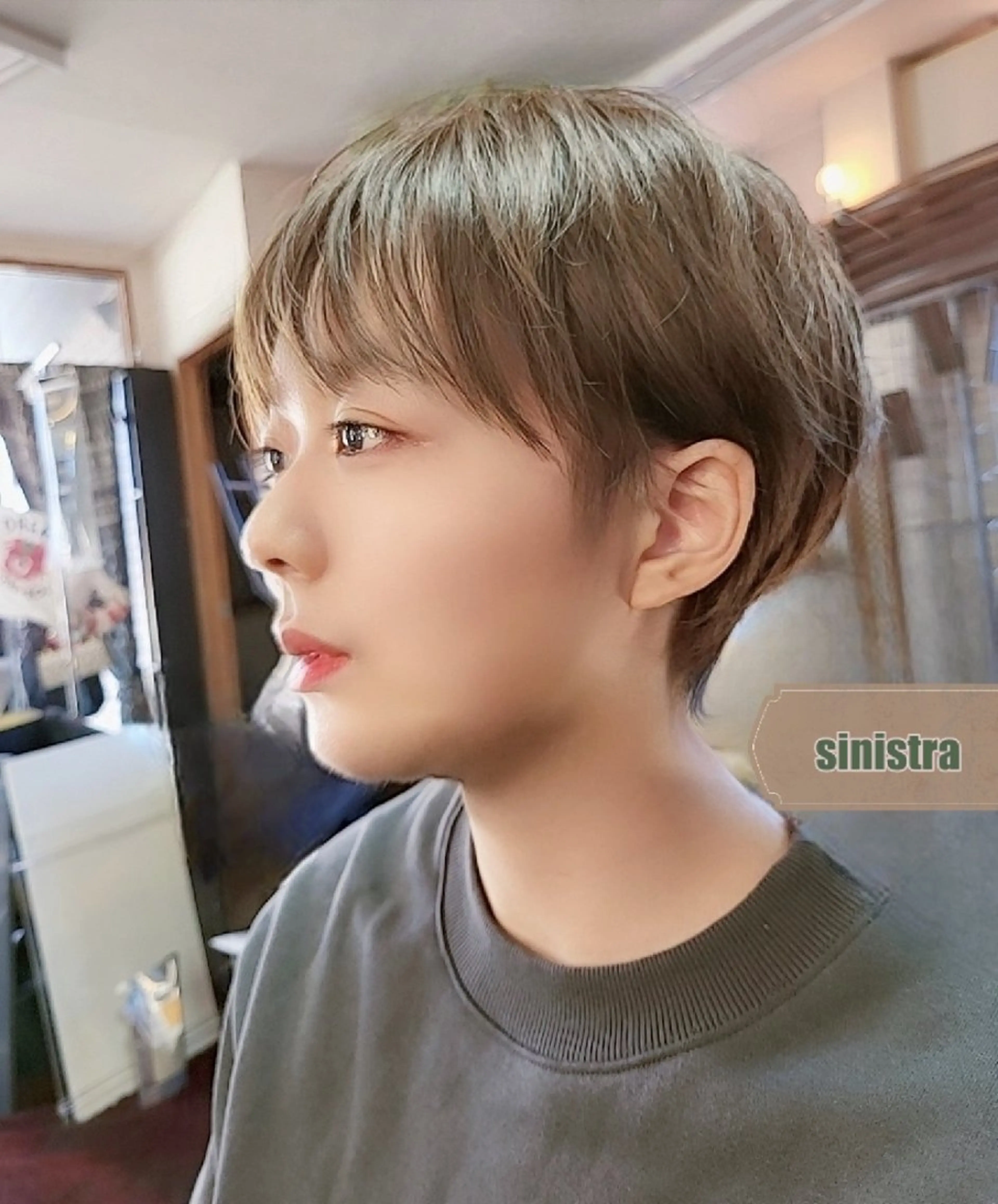 ショート カラー グレージュ オリーブグレージュ オリーブグレー カット ヘアカラー トリートメント sinistra シニストラ　足利山下店所属・FEMME SINISTRAのヘアスタイル
