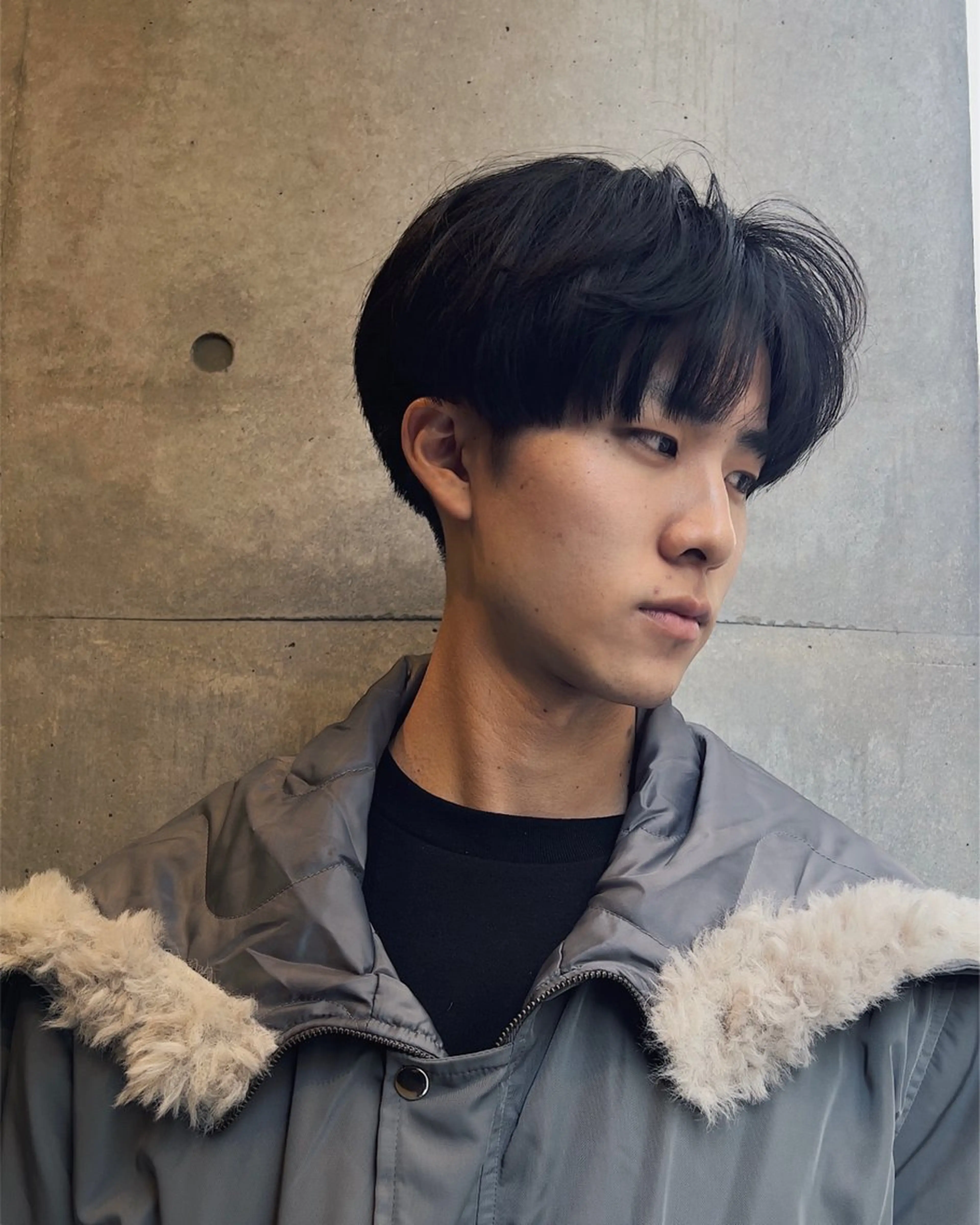 メンズ マッシュ シースルーマッシュ カット 大阪メンズハイトーン /スパイキー/RAIのヘアスタイル
