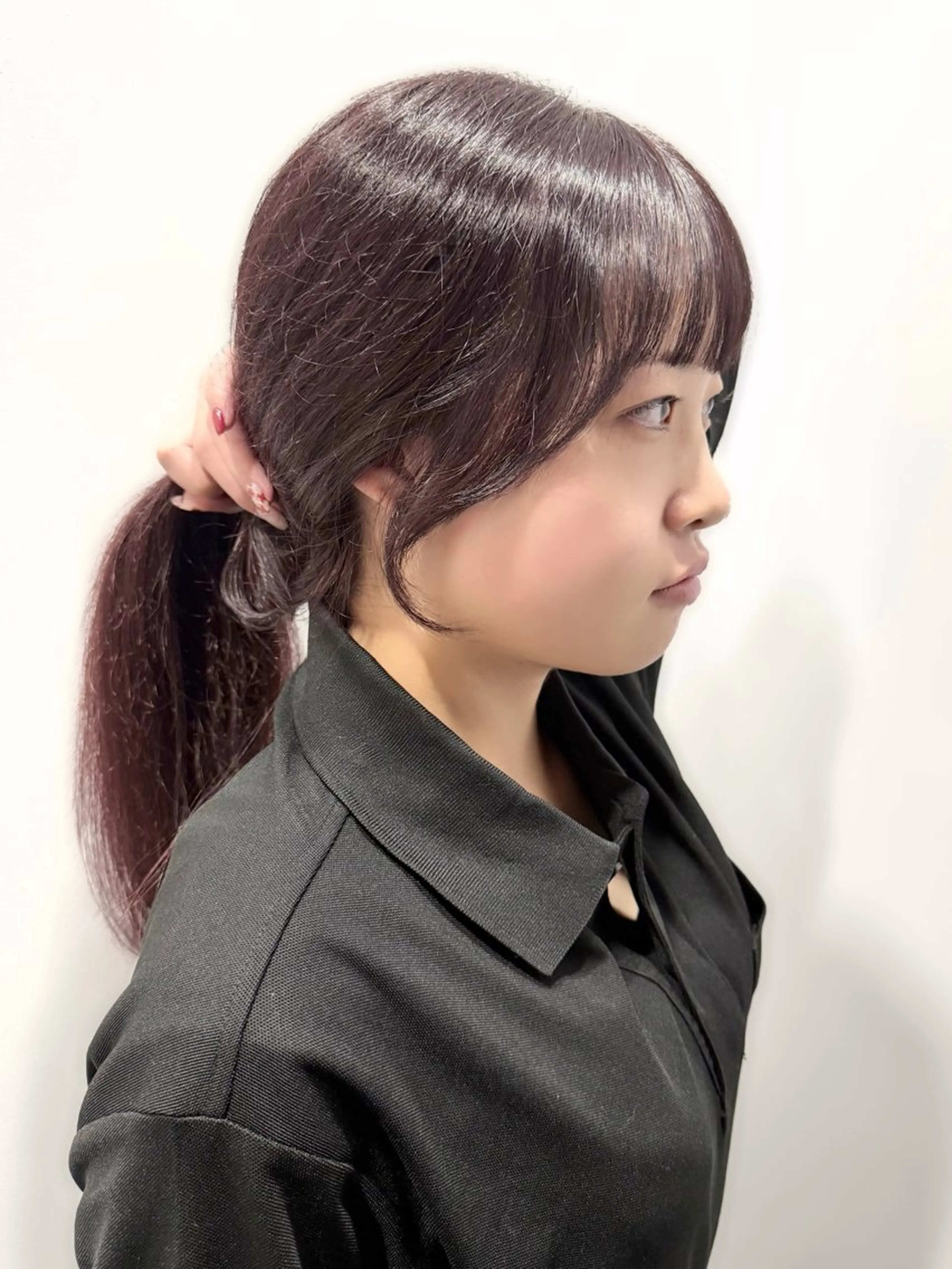 【小顔効果/骨格補正✨】前髪顔周りカット+ 透明感カラー+質感再生トリートメントの写真