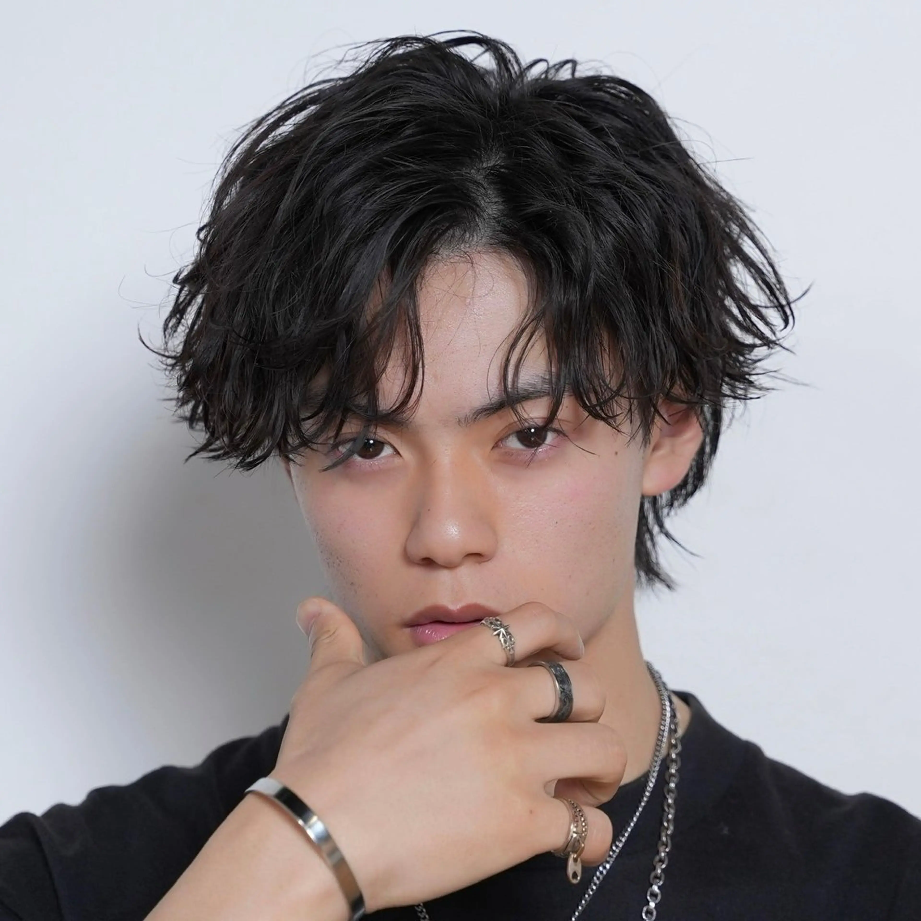 ショート パーマ メンズ センターパート 波巻きパーマ 革命🔥朝楽☀無造作 パーマ SHOTAのヘアスタイル