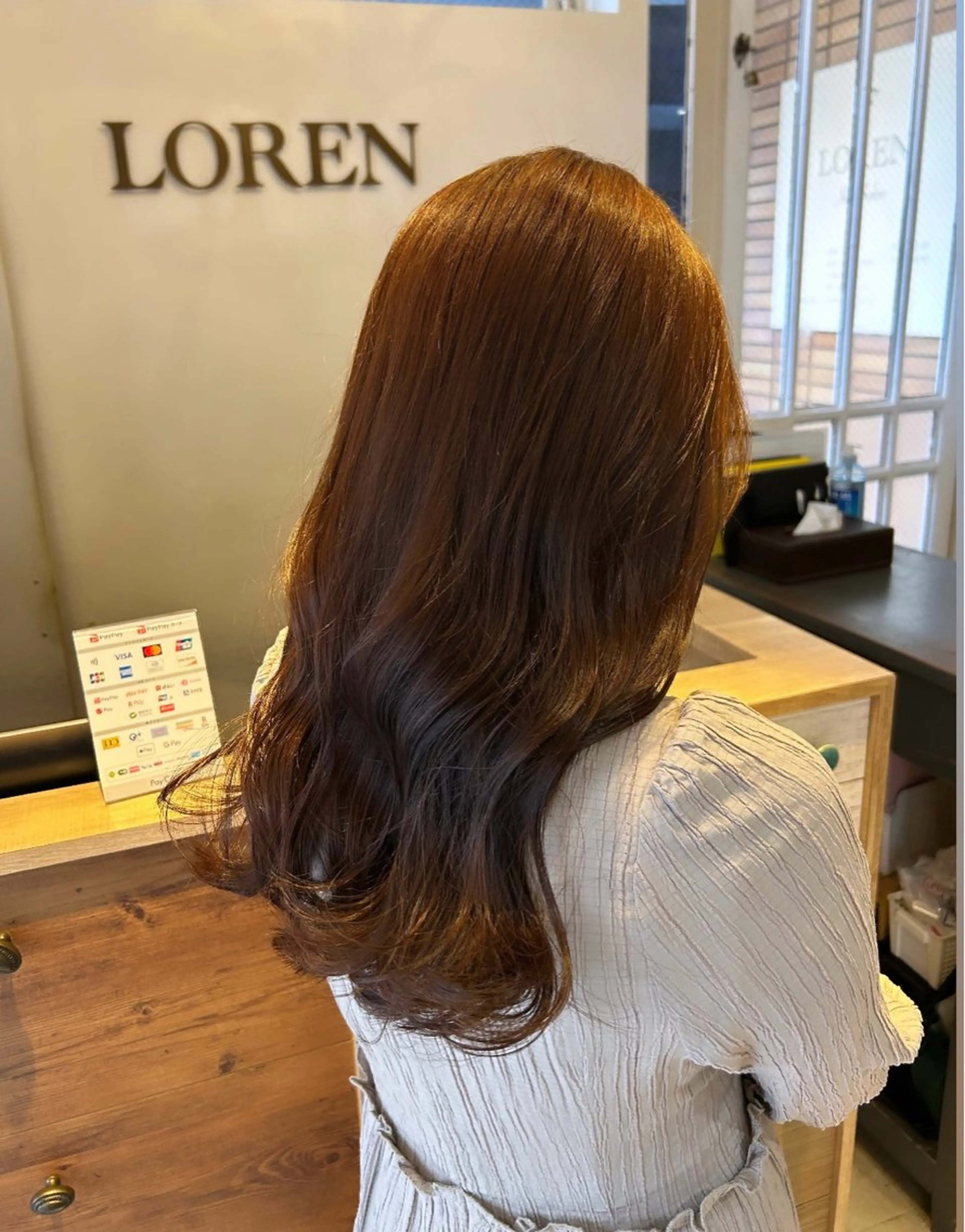 ロング カラー カット ヘアカラー トリートメント LOREN    jiyugaoka所属・山本美月🎀艶カラー 🐈‍⬛暖色カラーのヘアスタイル