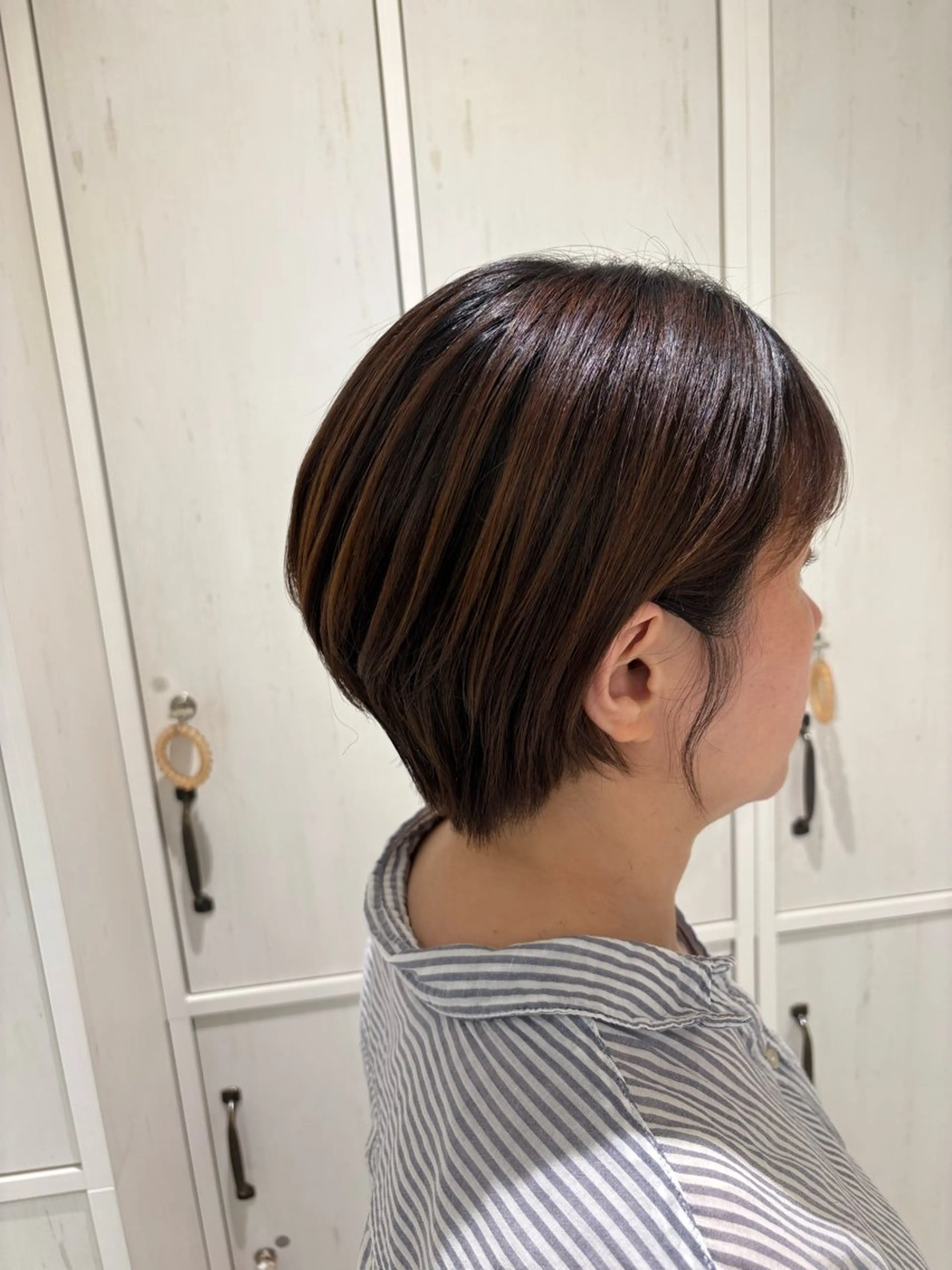 ショート ショートヘア 縮毛矯正 脇尾 百花のヘアスタイル