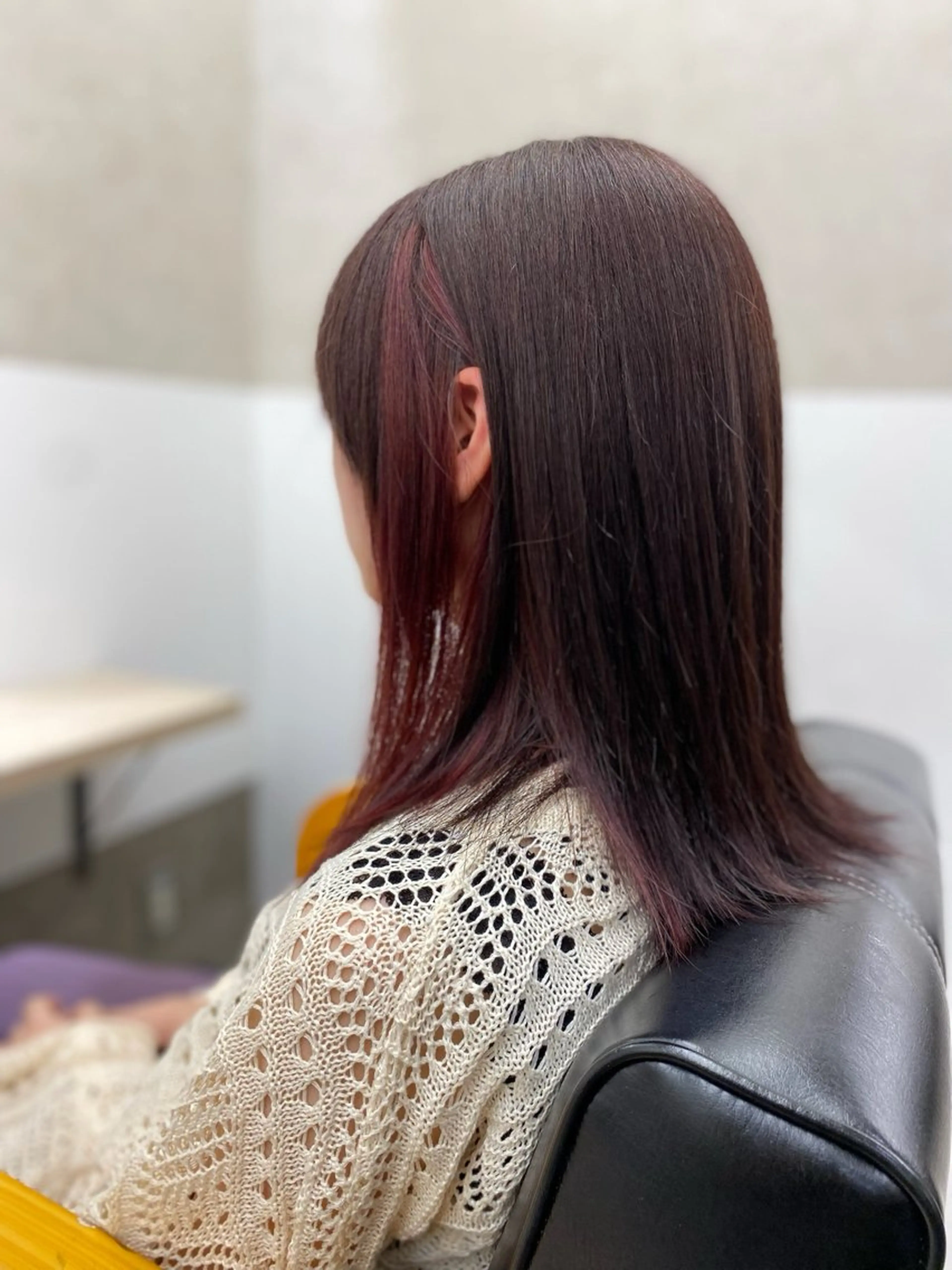 ミディアム ヘアカラー トリートメント たつや/ハイトーン/ バレイヤージュのヘアスタイル