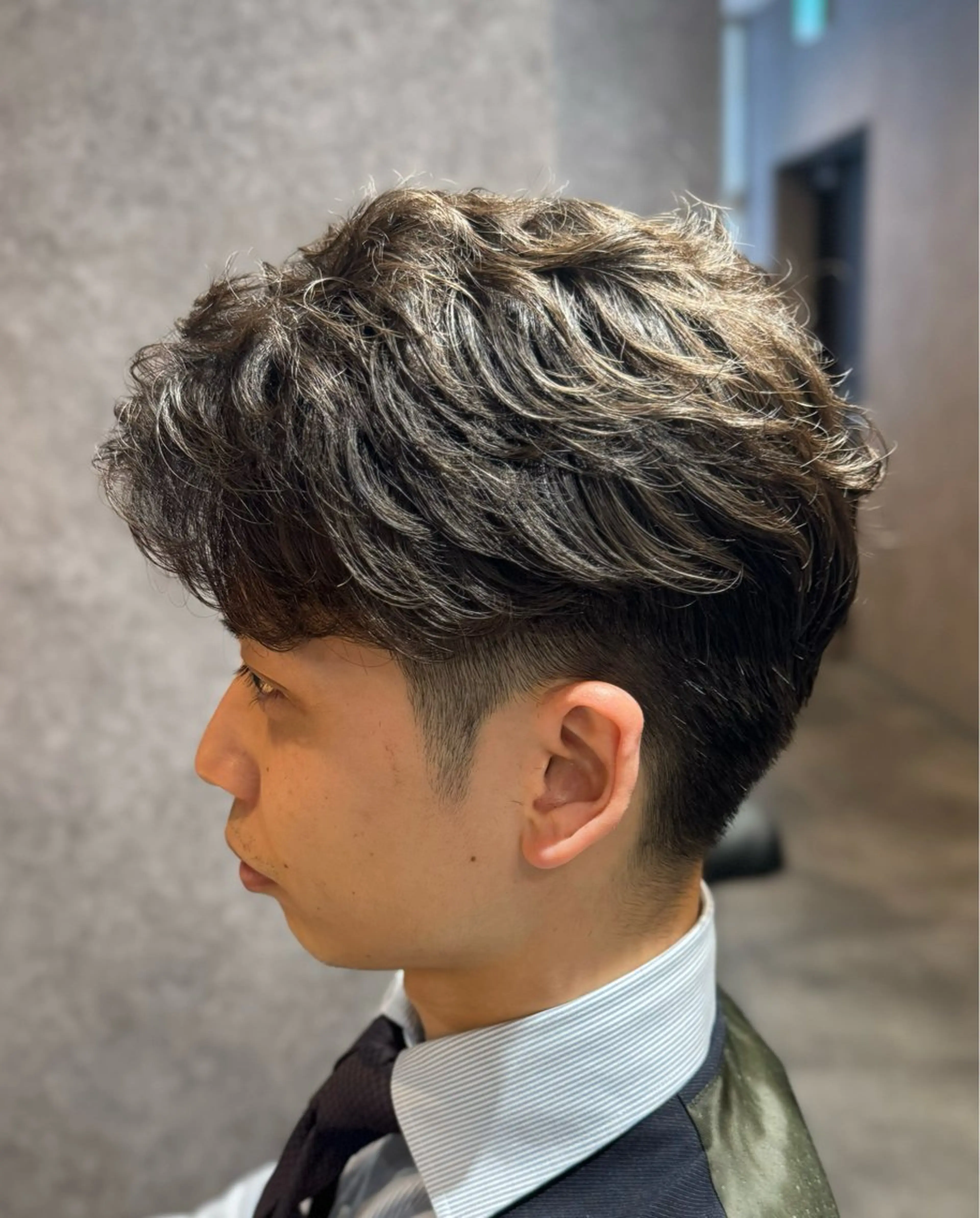 ショート パーマ メンズ 【chic】天神 メンズmasashiのヘアスタイル