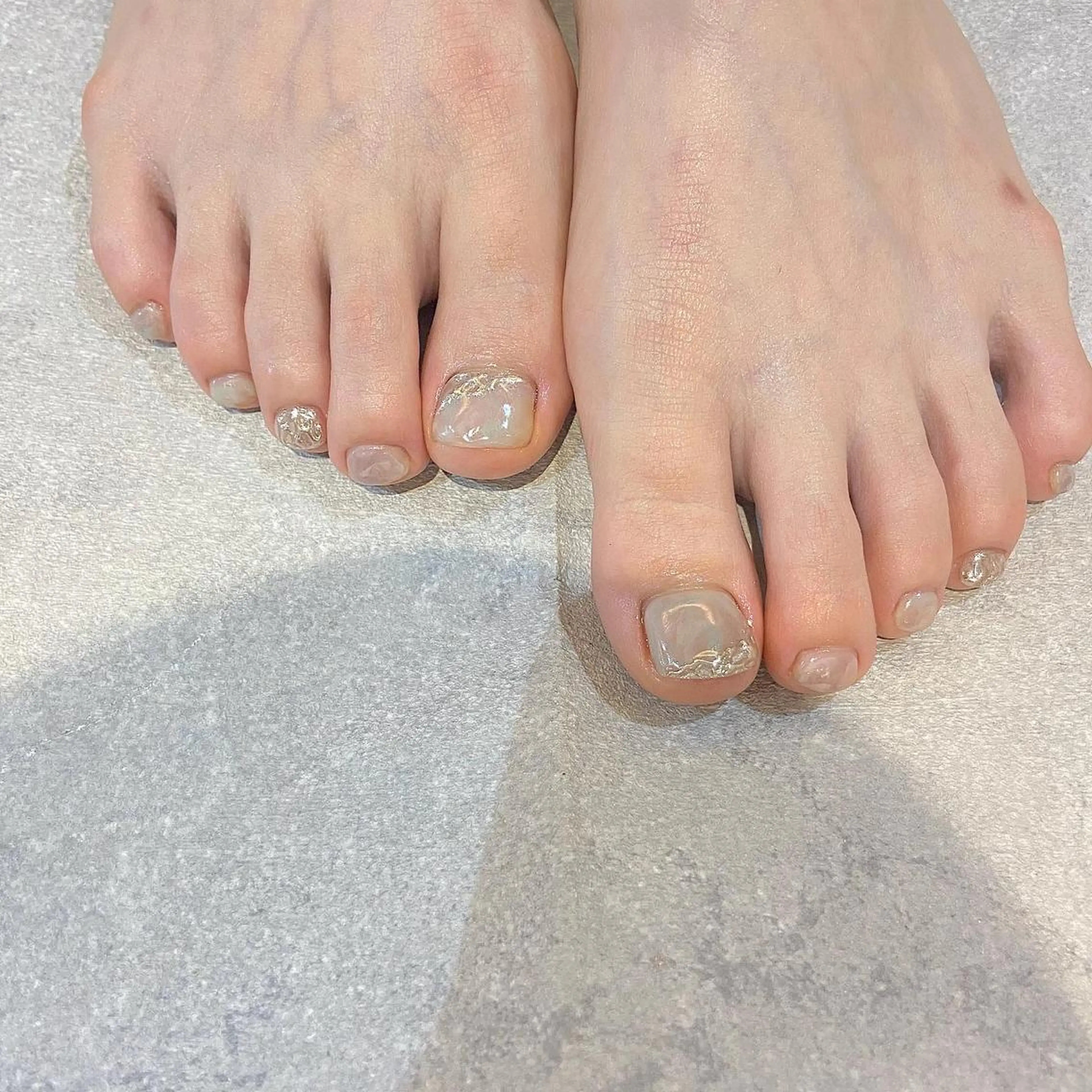 ネイル グリーン ハンドネイル 𝕄𝕚𝕪𝕦🤍 自由が丘⌇パラジェルのネイルデザイン