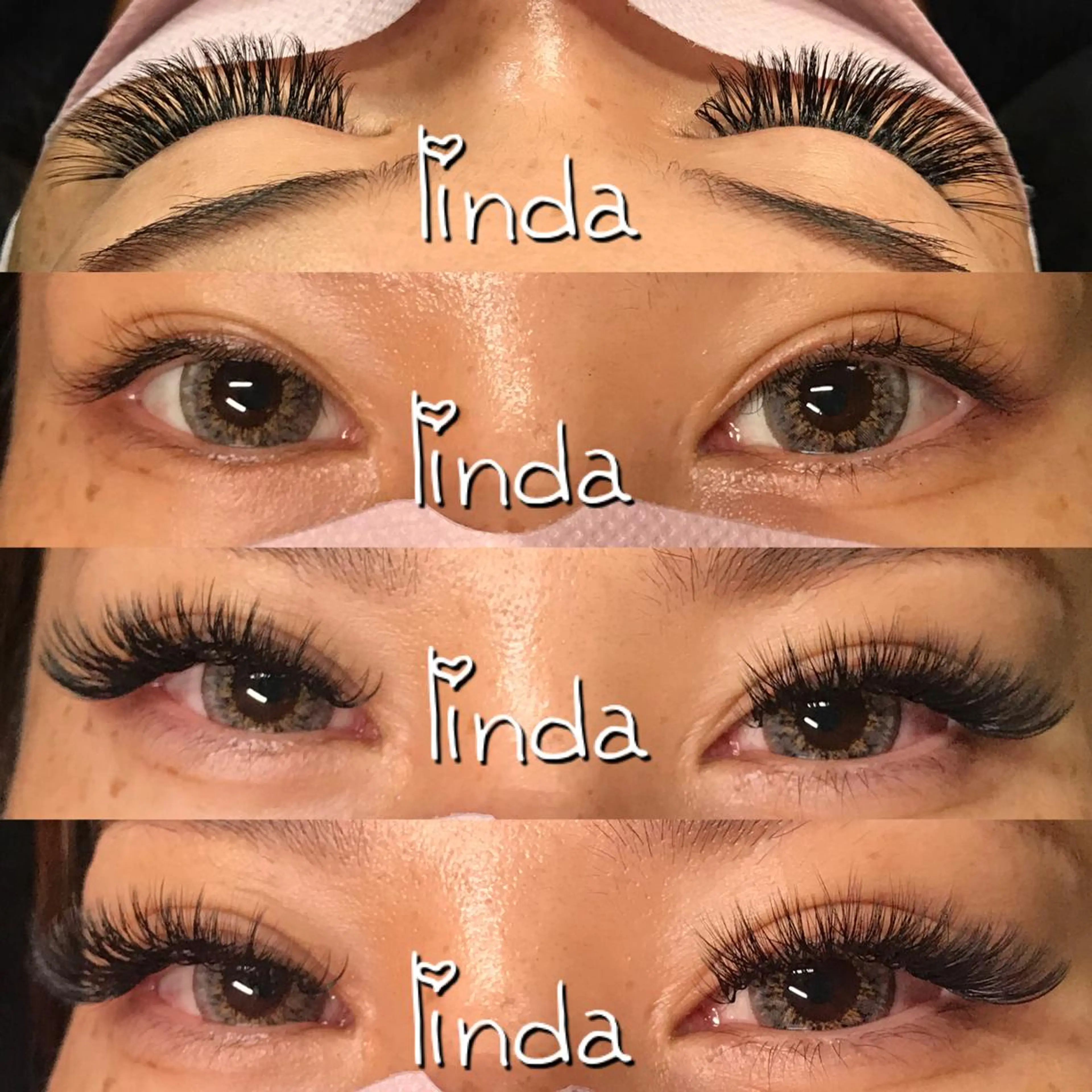 マツエク・マツパ 付け放題 ボリュームラッシュ linda lashesのマツエク・マツパデザイン