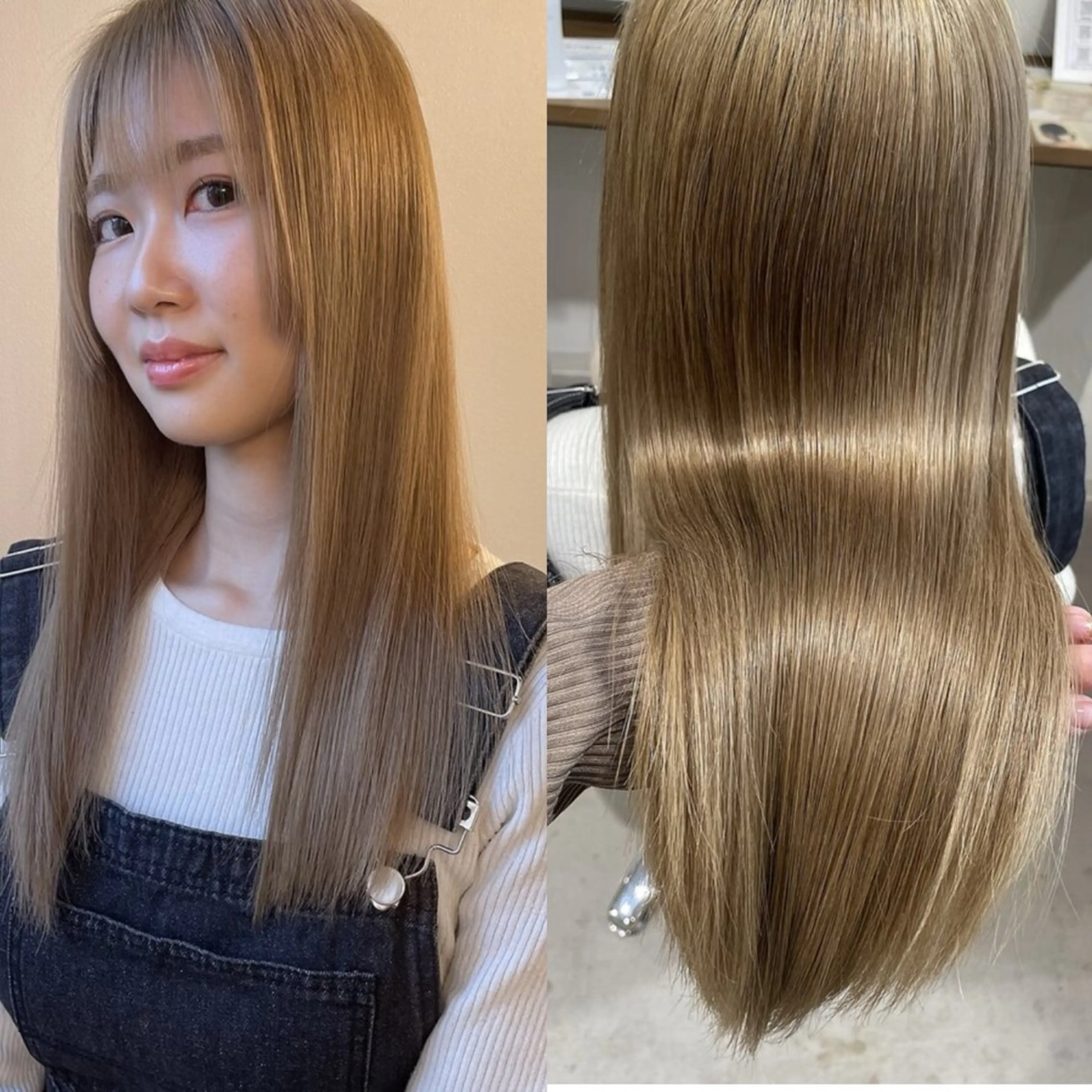 ロング ヘアカラー トリートメント ココルアナ 豊中美容室のヘアスタイル