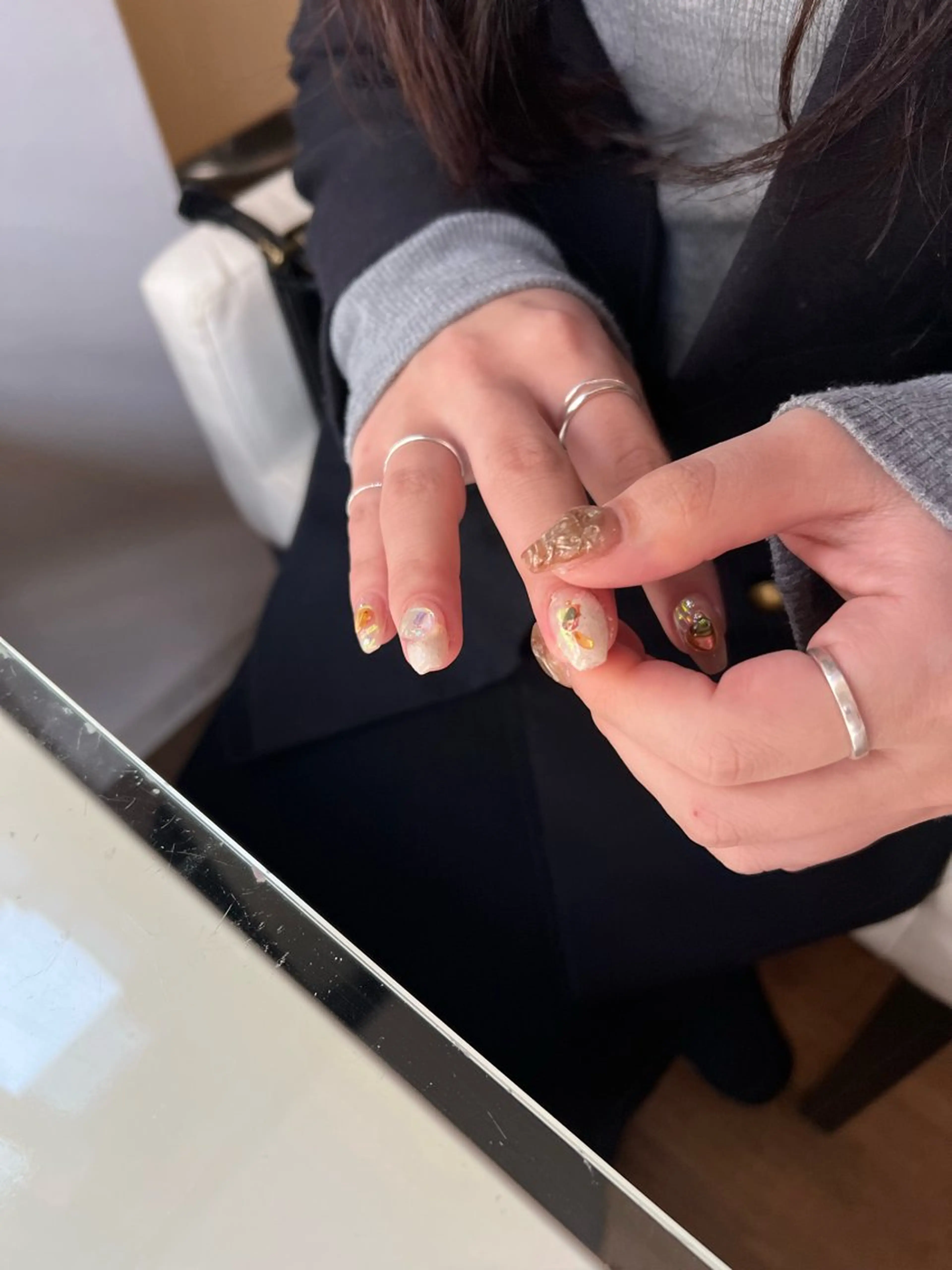 ネイル アートネイル ジェルネイル ニュアンスネイル omamori kyokoのネイルデザイン
