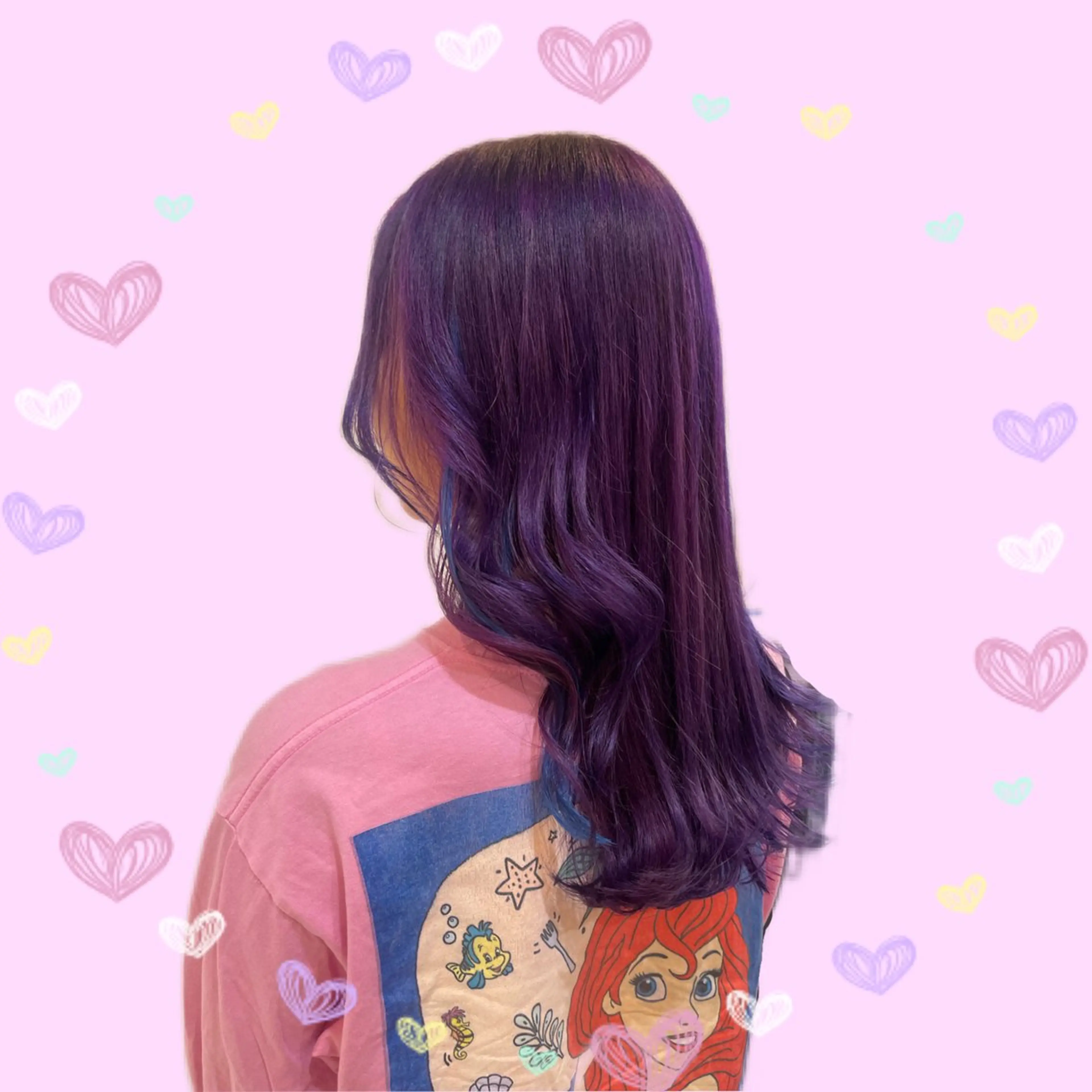 ロング カラー ヘアアレンジ エクステ ヘアカラー 🦄ブリーチ💜エク ステ💜MIU🦄のヘアスタイル