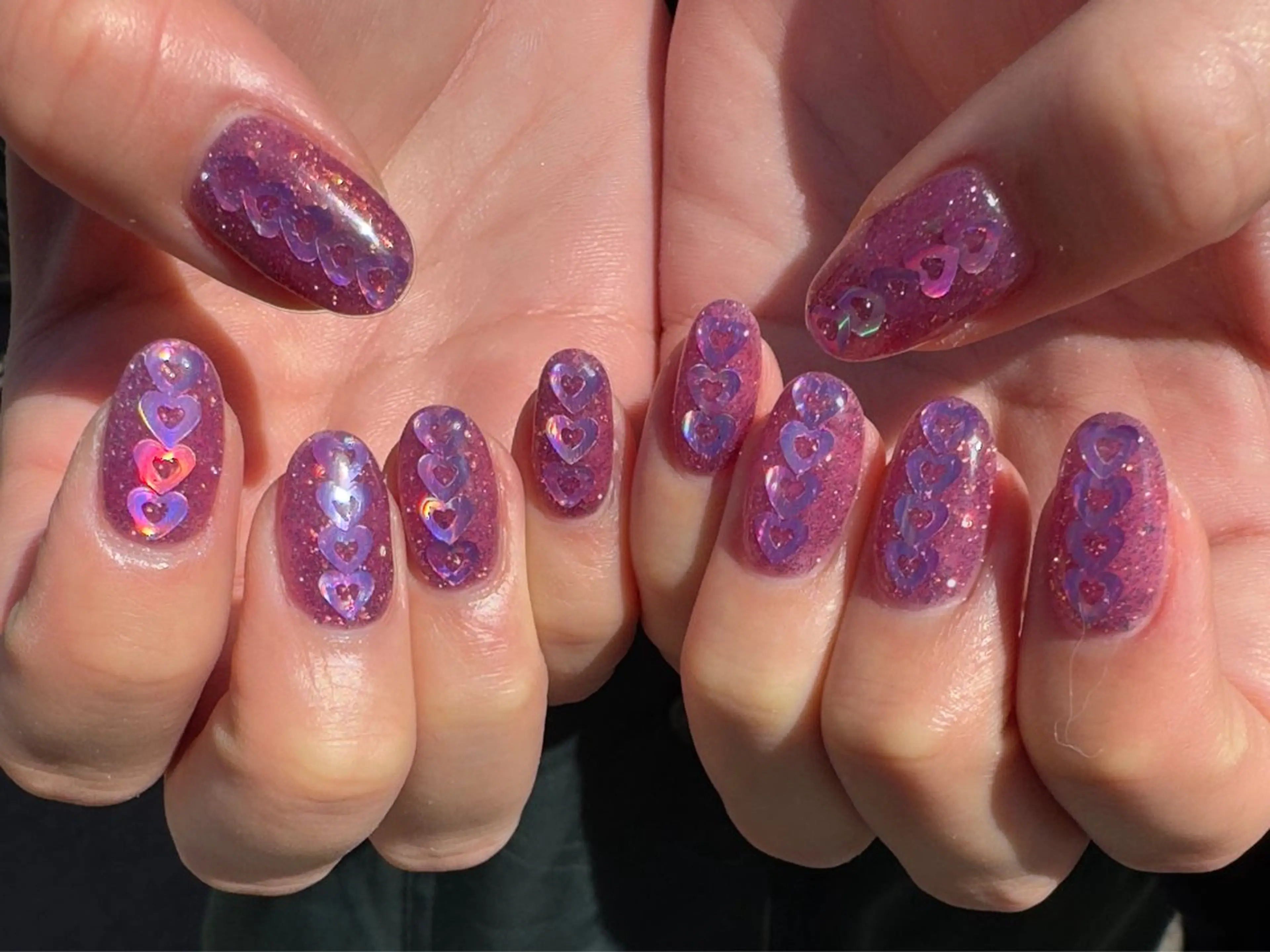 ネイル フラッシュネイル 韓国ネイル マグネットネイル リボン ワンホンネイル MH_ Nailのネイルデザイン