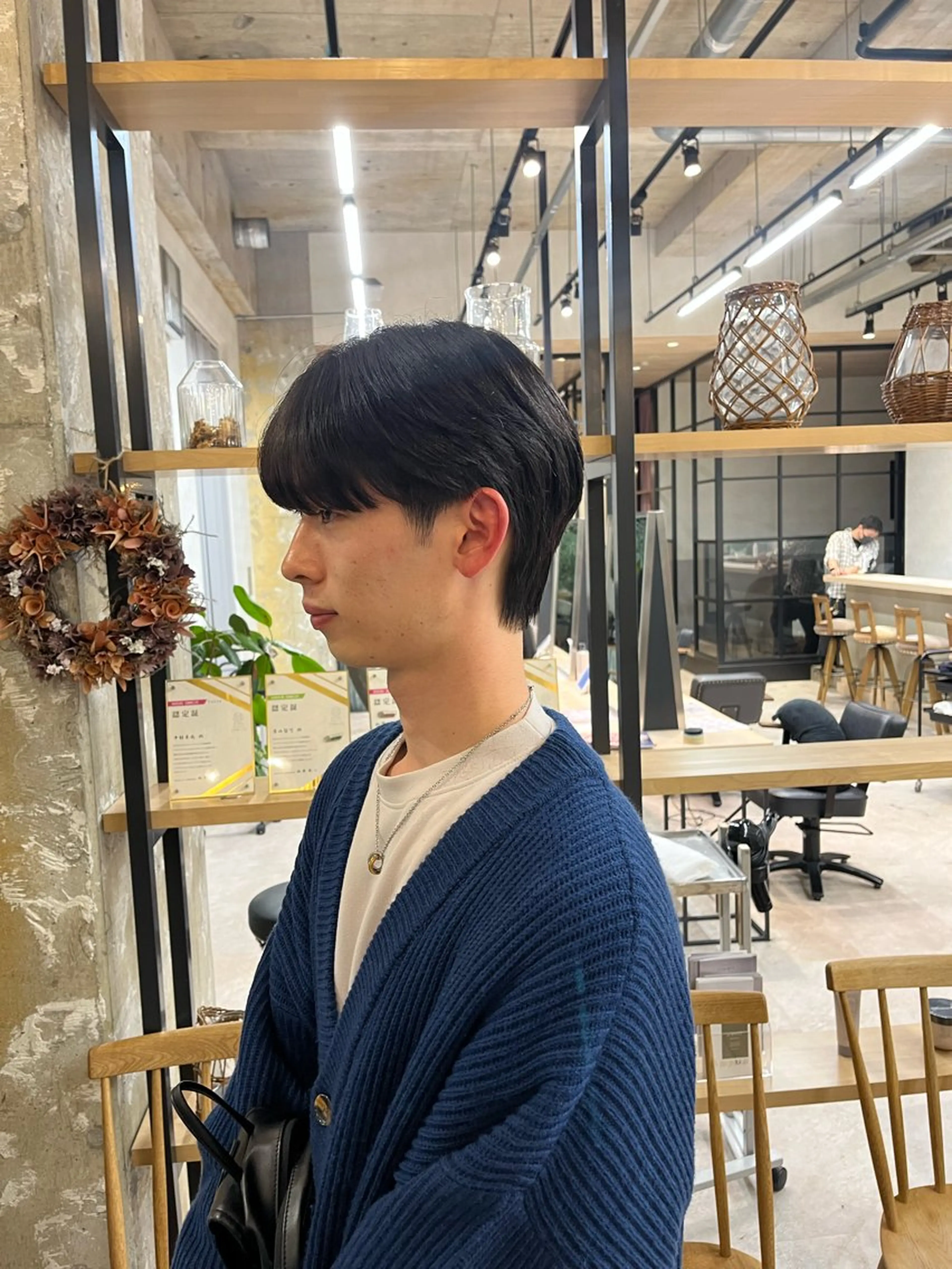 メンズ ニュアンスパーマ 曲がる縮毛矯正　爲石のヘアスタイル