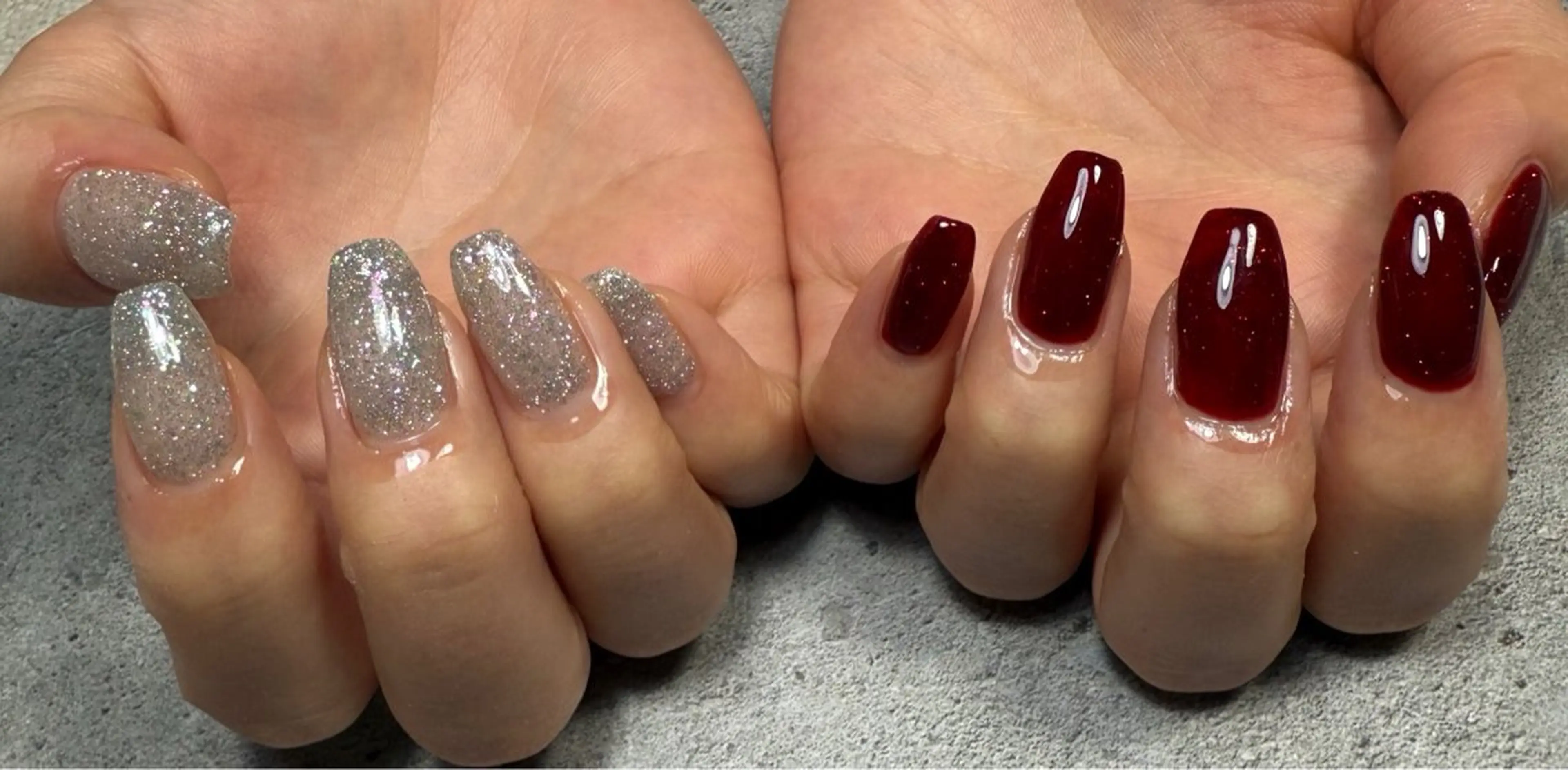 ネイル フラッシュネイル ワンカラーネイル 春ネイル 冬ネイル クリスマス nailsalon gagaのネイルデザイン