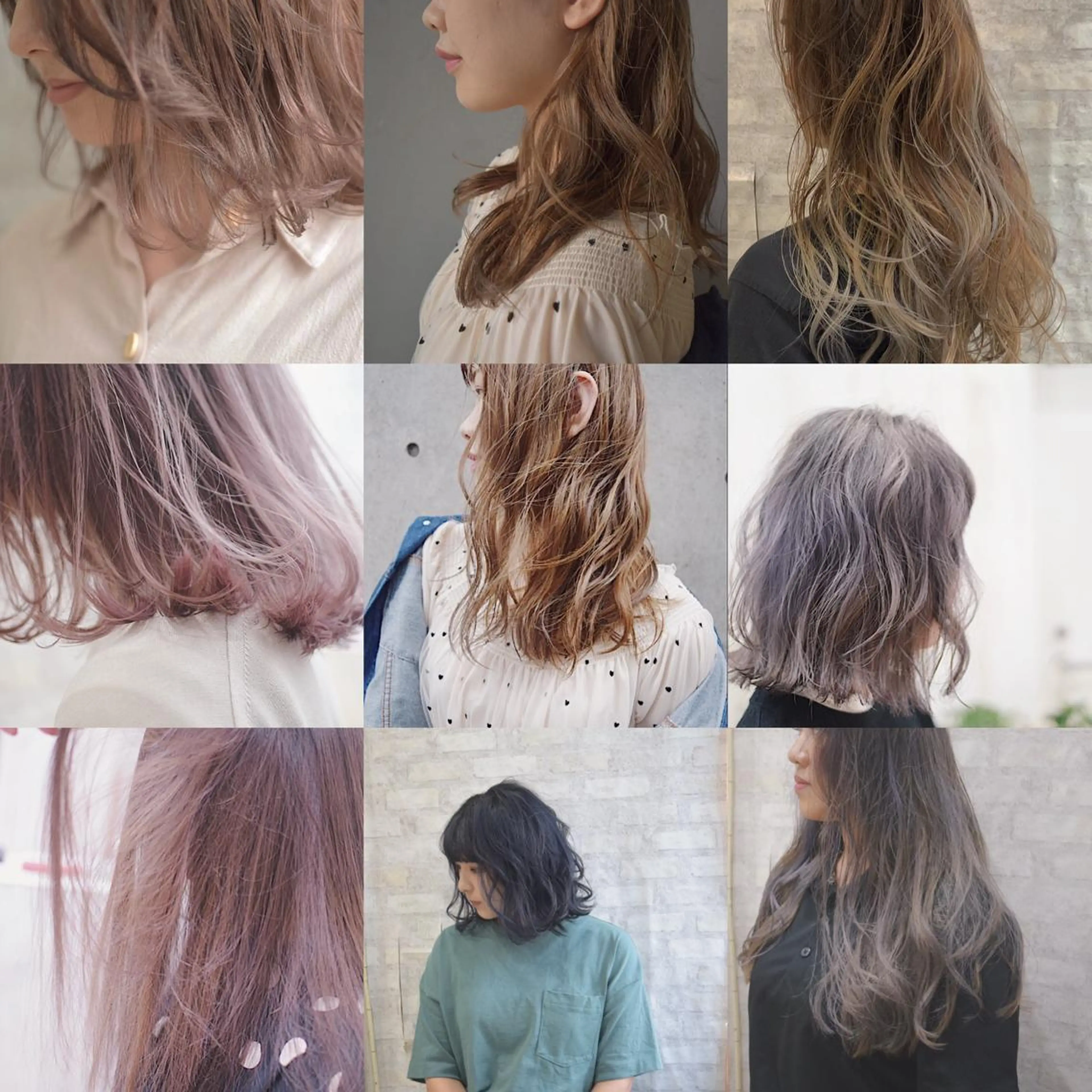 カラー ヘアカラー トリートメント ハイトーンカラー RYUのヘアスタイル