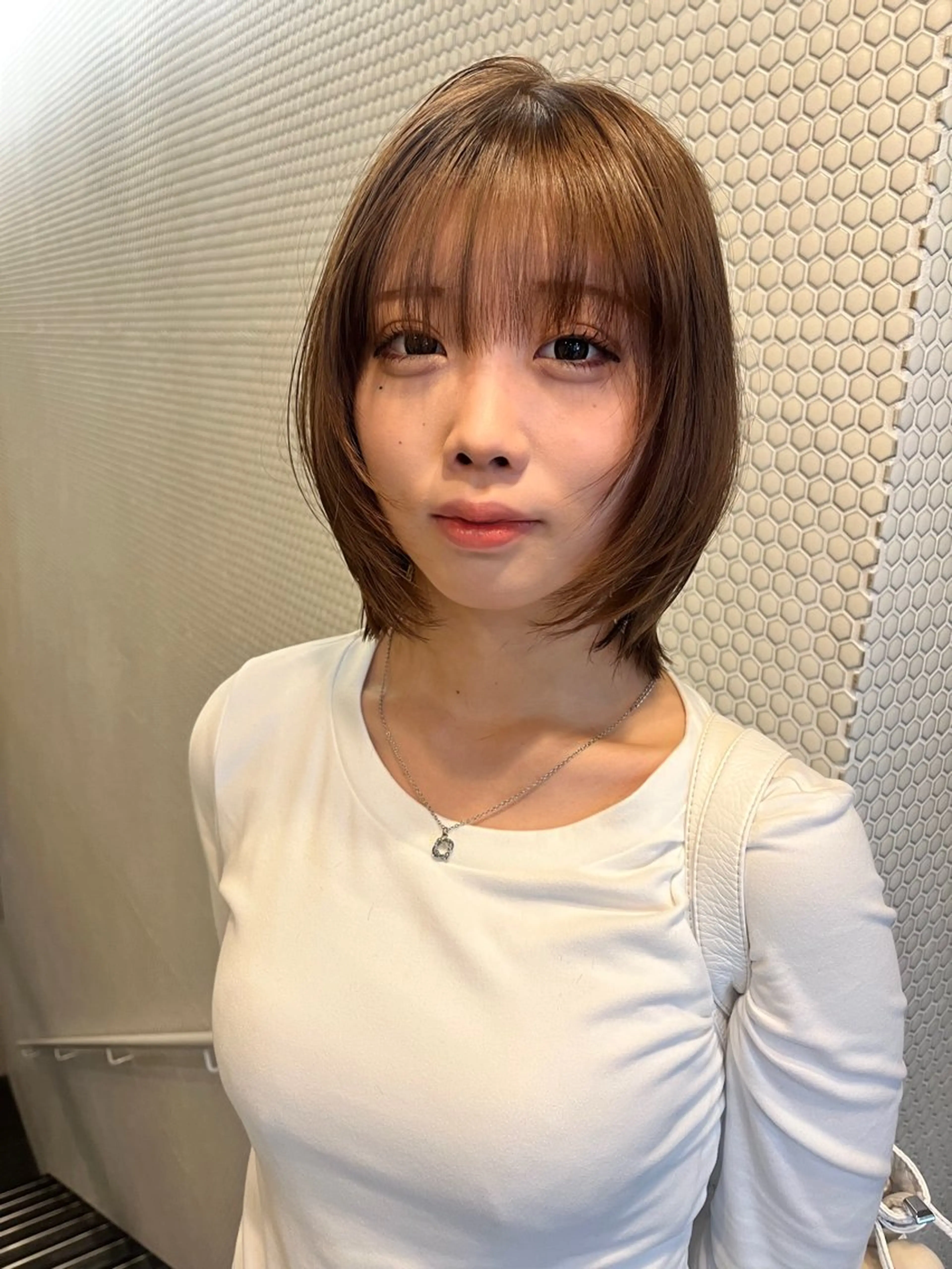 ショート カット ヘアカラー レイヤー/暖色/ 髪質改善/永礼芳果のヘアスタイル
