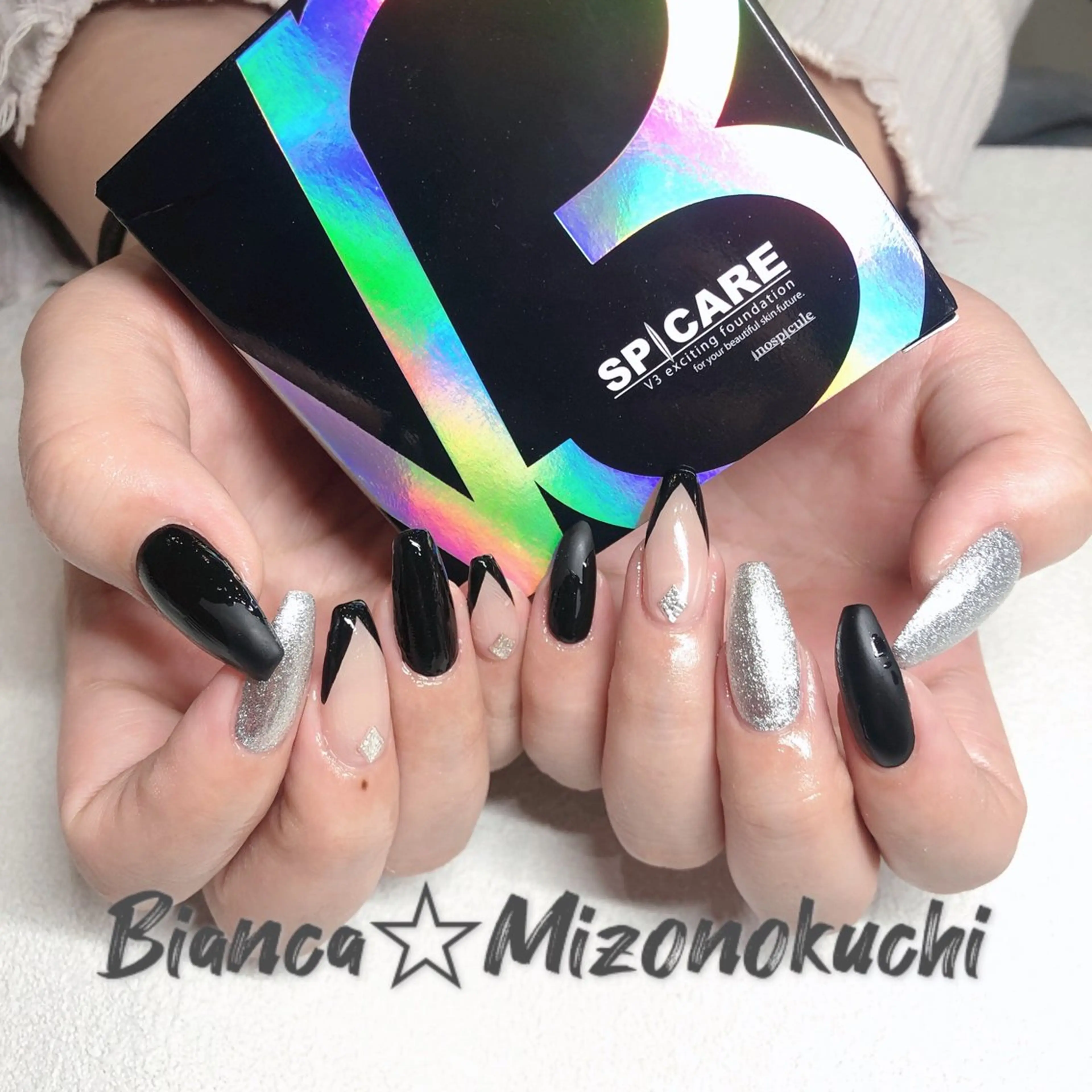 ロング ハンドネイル Bianca 溝の口 ASANOのネイルデザイン