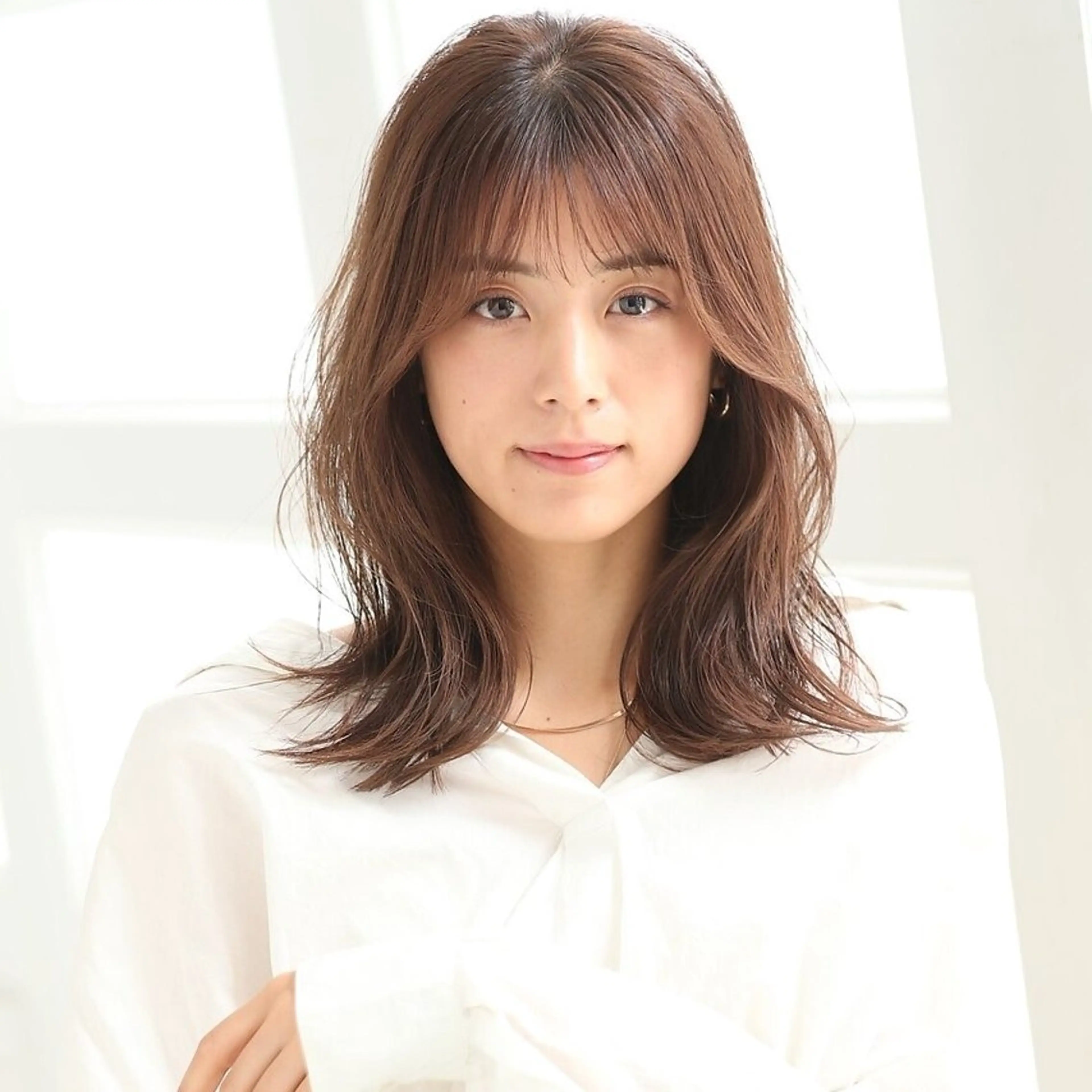 ミディアム カラー くびれヘア 小顔カット カット ヘアカラー トリートメント 自由が丘×似合わせ ディレクター枦山大将のヘアスタイル