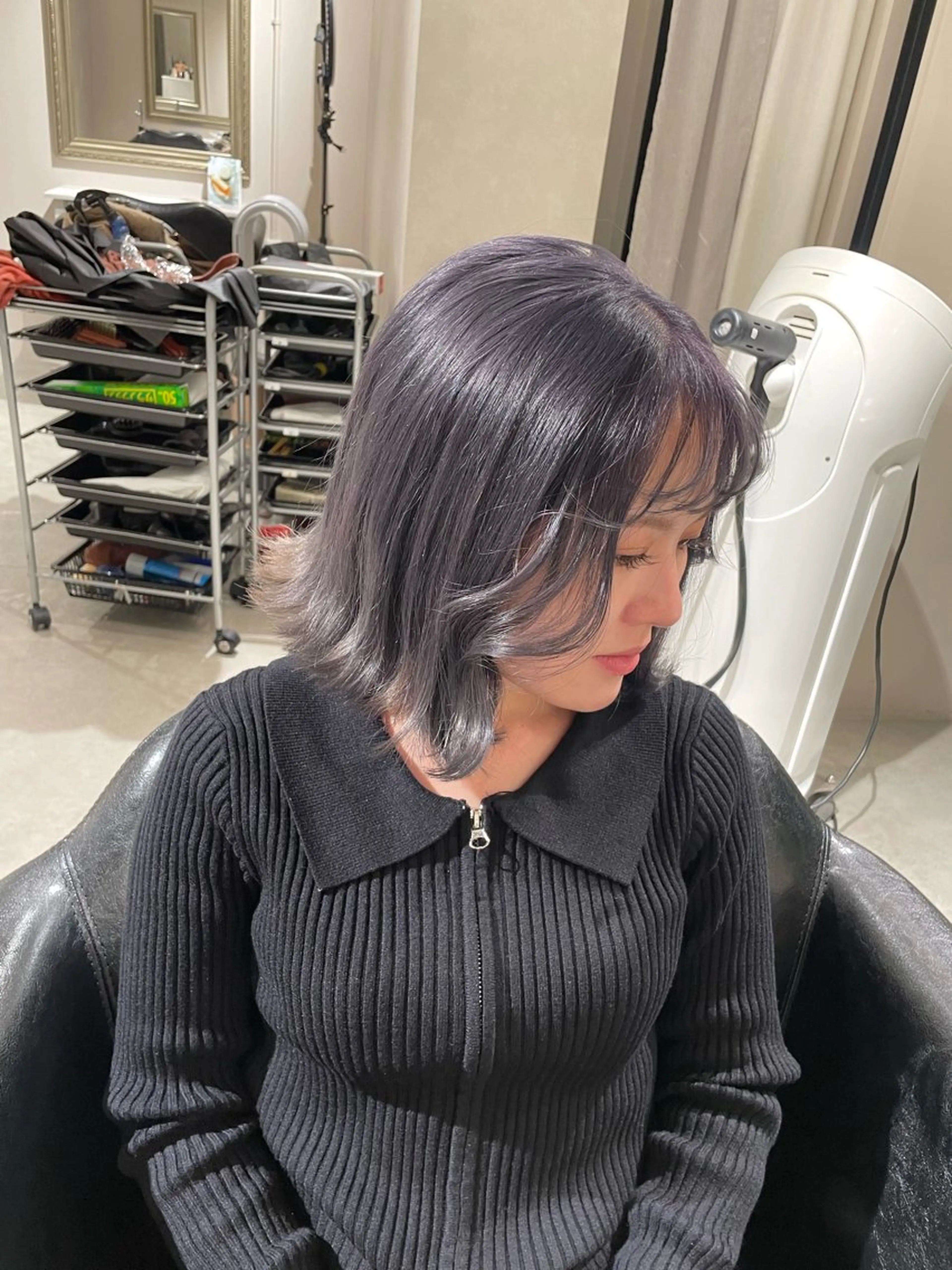 カラー ブリーチ ケアブリーチ 縮毛矯正 ヘアカラー トリートメント jiire所属・カットモデル無料 👒堀江・ヨンスクのヘアスタイル