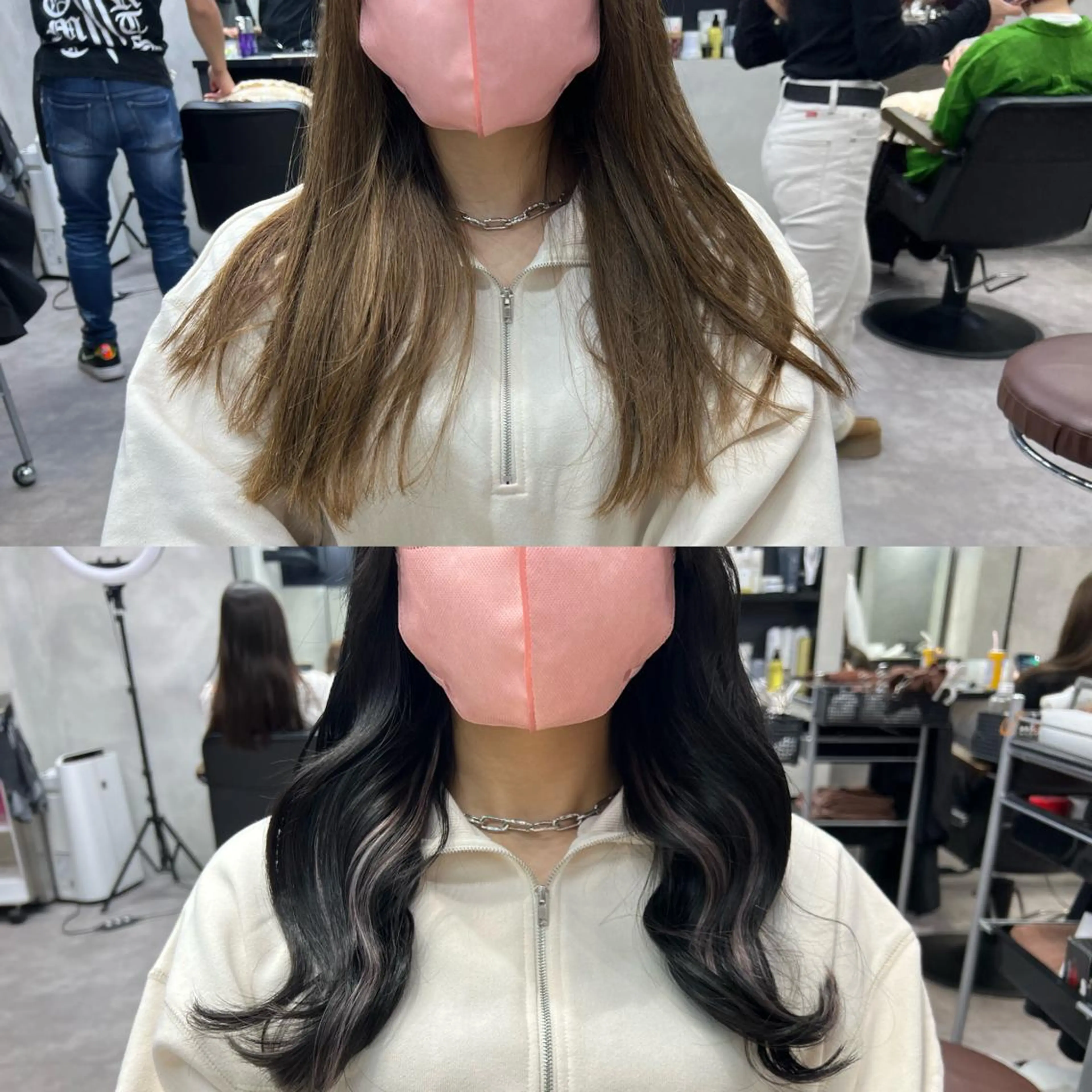 ロング カラー ヘアアレンジ シールエクステ アディクシーカラー アッシュ バレイヤージュ ベージュカラー ヘアカラー エクステ ar+ ❤︎ maiのヘアスタイル