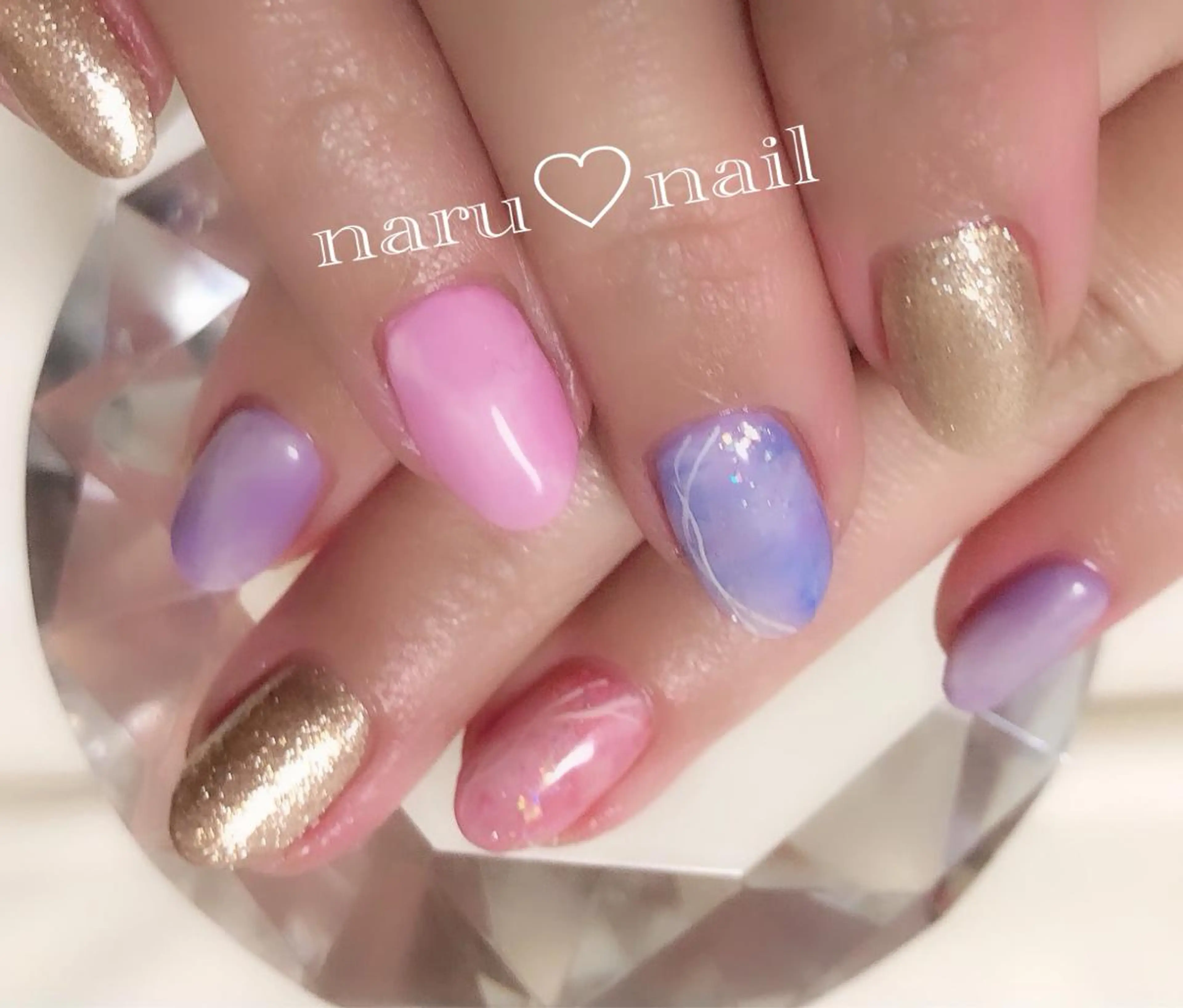 ネイル 大理石ネイル(マーブル) ニュアンスネイル 桜 成美のエステ・リラクイメージ