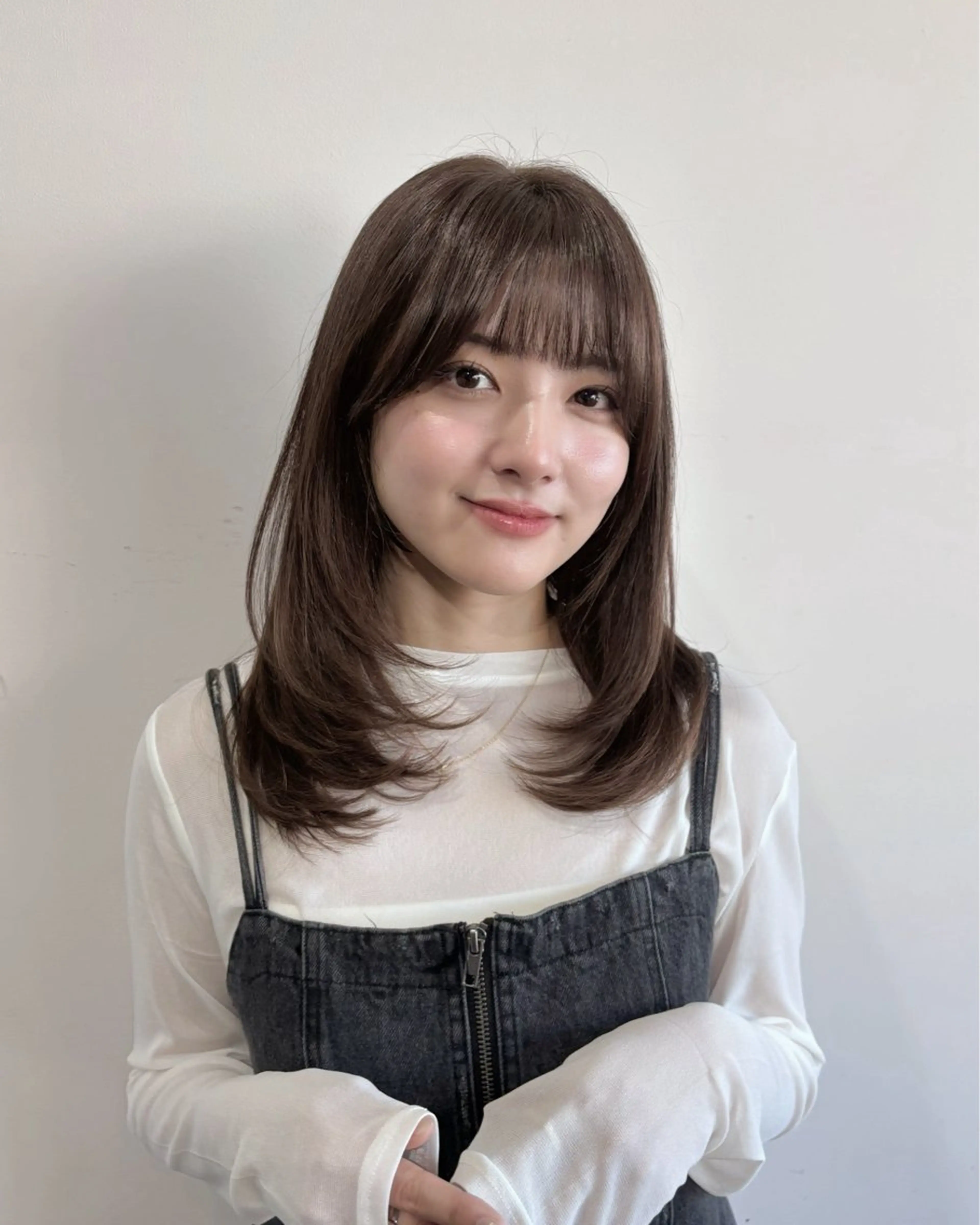 ミディアム カラー ヘアカラー sora/レイヤー/ 似合わせカット🎀のヘアスタイル
