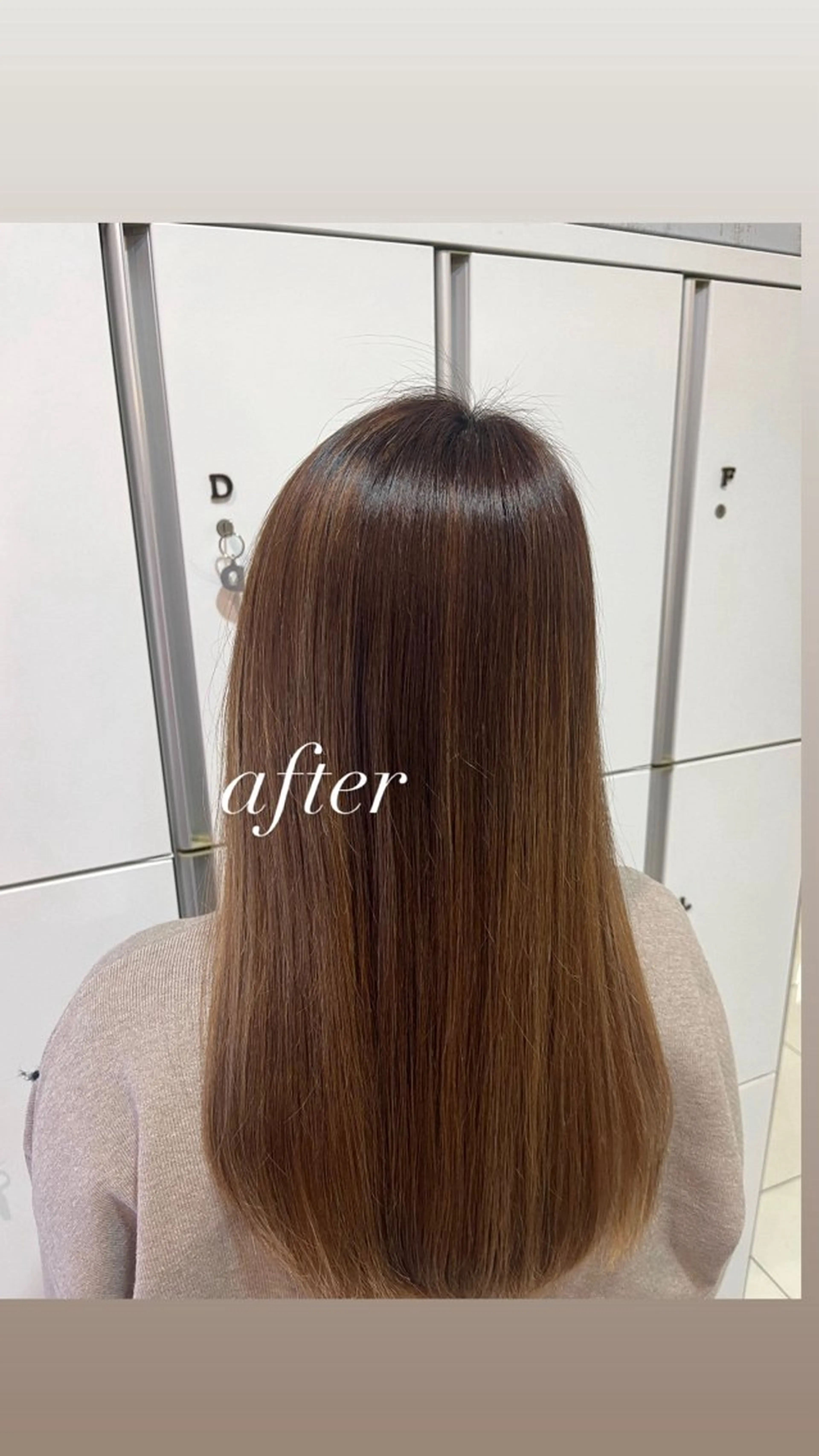 ロング パーマ 縮毛矯正 垢抜けカラー/オリー ブ系/フェミニン/鏡のヘアスタイル
