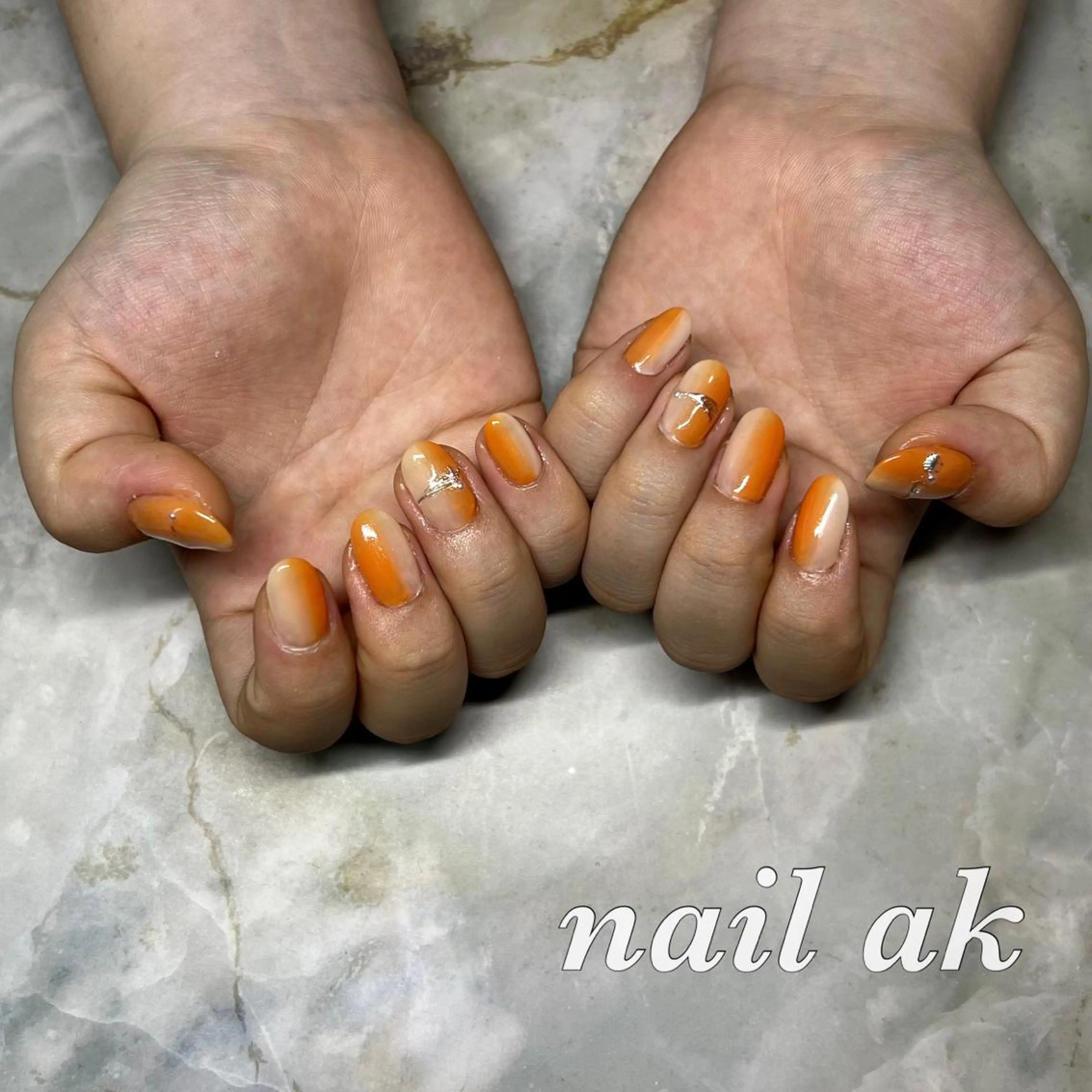 ネイル グラデーション ハンドネイル ak nail .のネイルデザイン