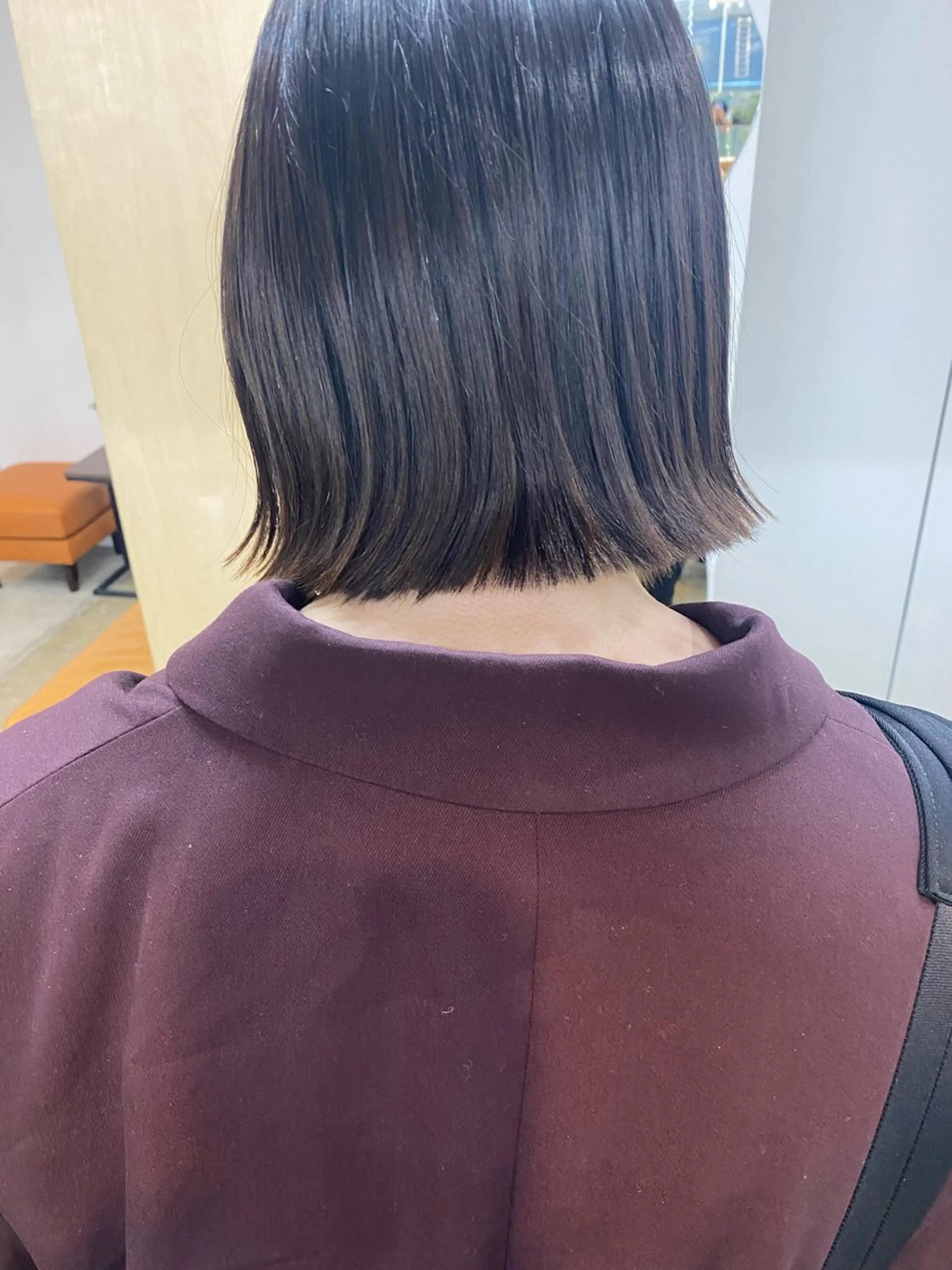 ミディアム カラー ボブ シミズ アスカのヘアスタイル