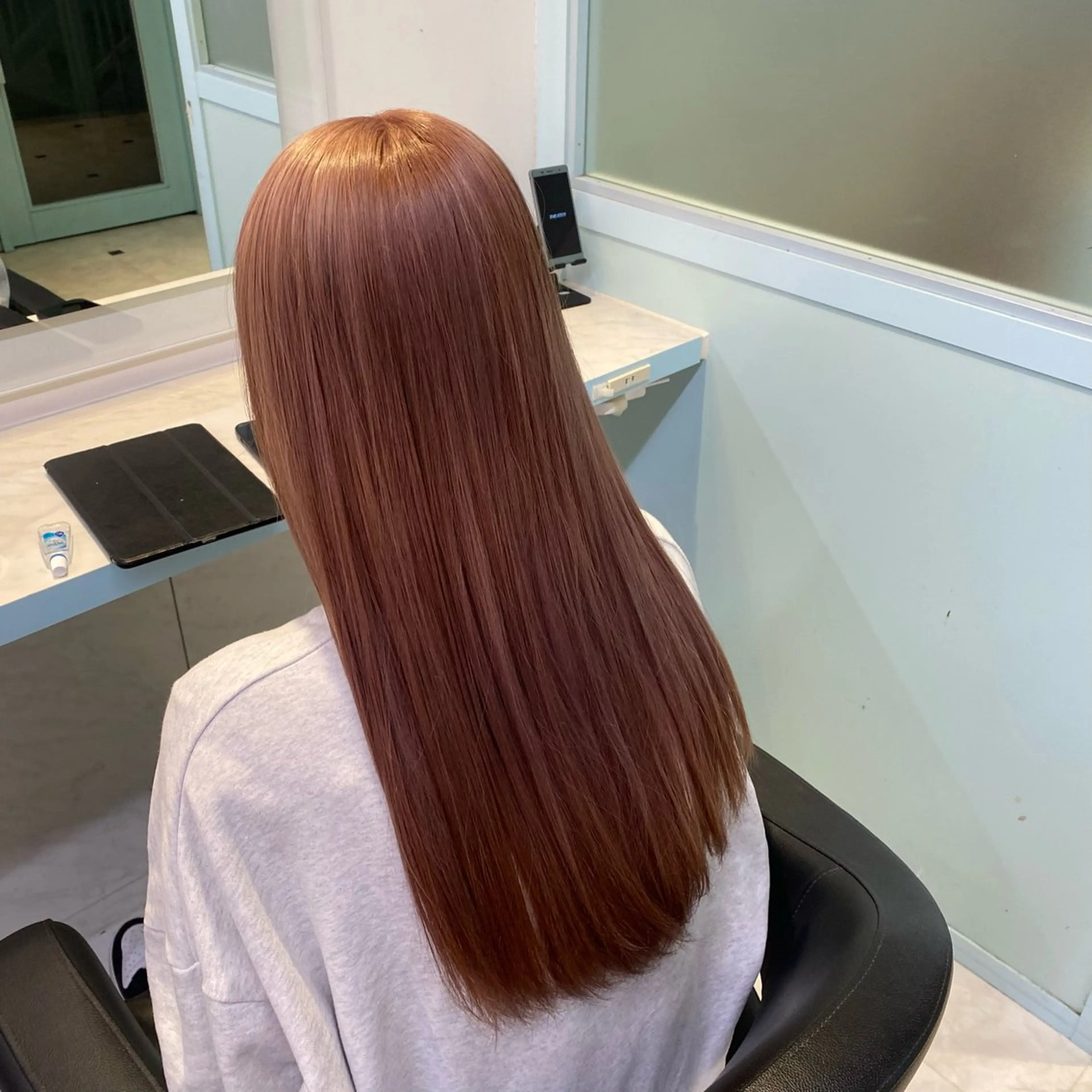 ロング カラー ヘアカラー 🧡モテ髪＆透明感 🧡オレンジ🌻🧡のヘアスタイル